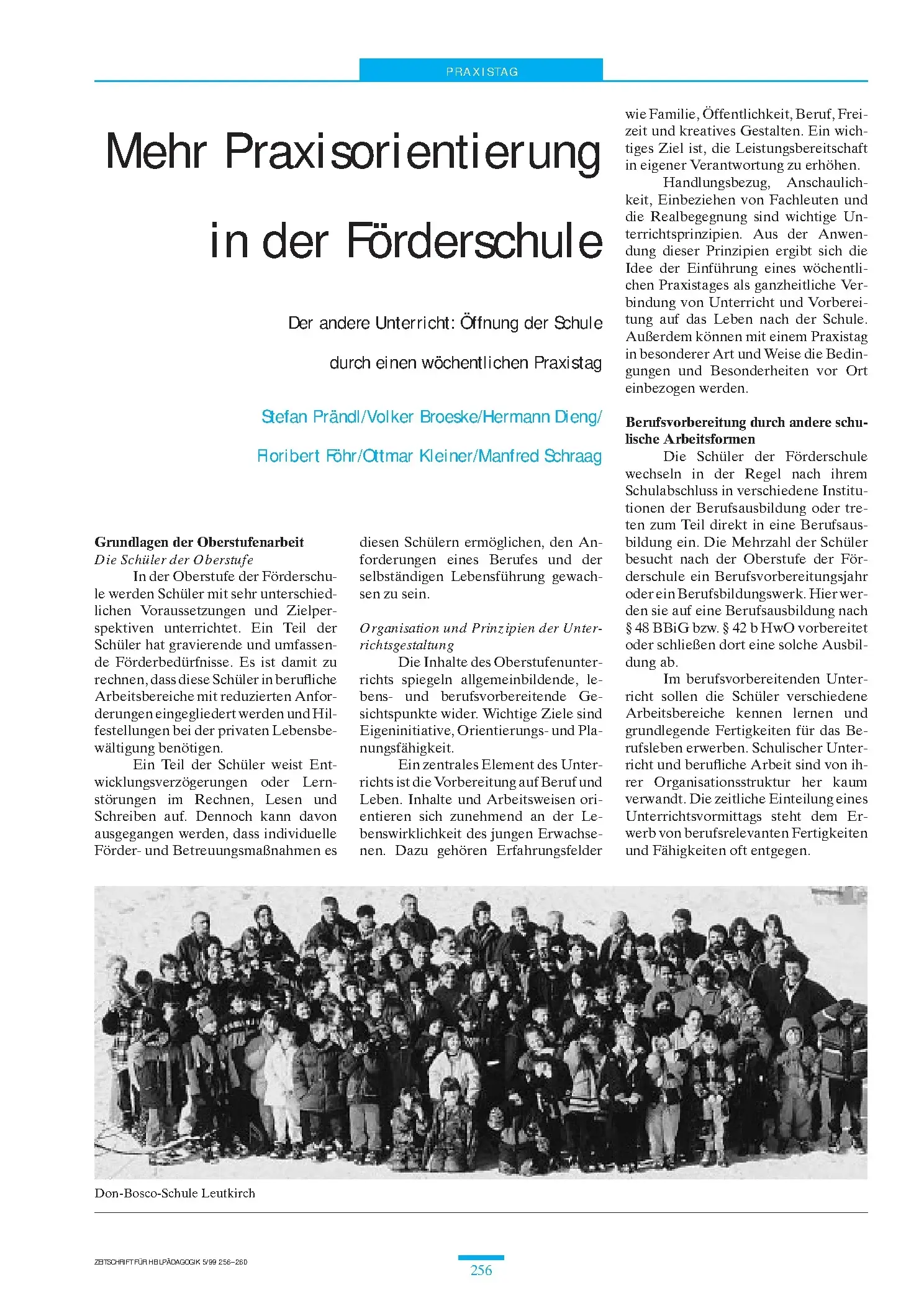 Zeitschrift für Heilpädagogik Artikel