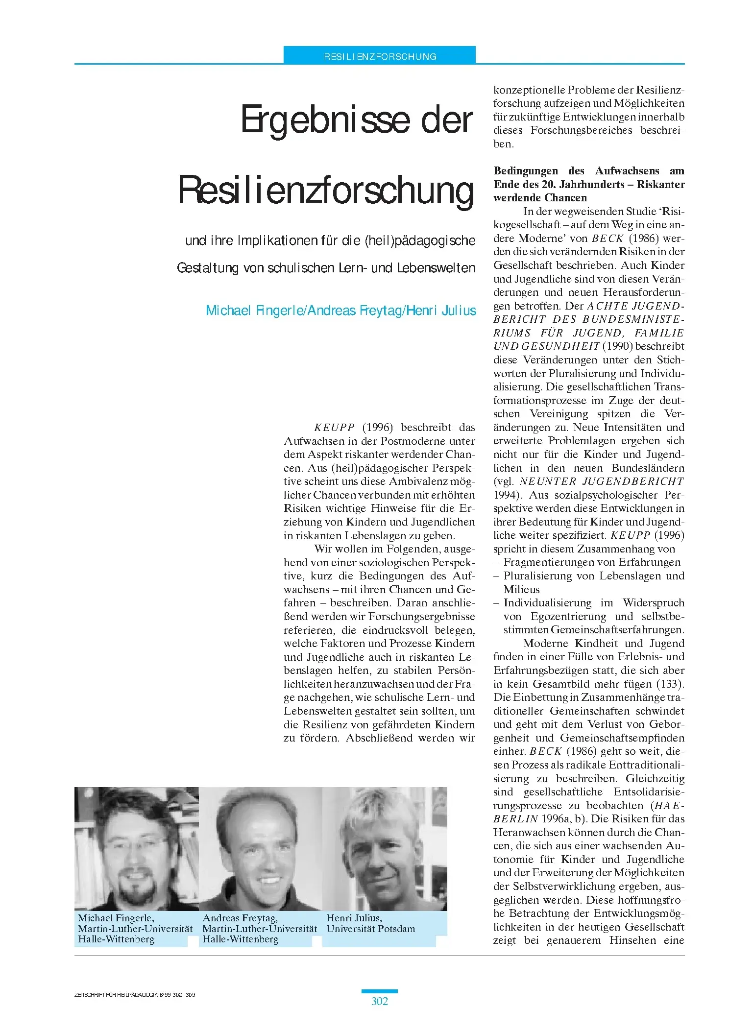 Zeitschrift für Heilpädagogik Artikel