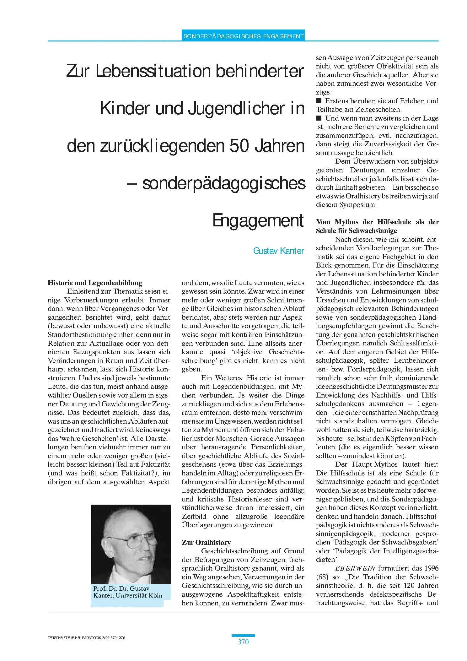 Zeitschrift für Heilpädagogik Artikel