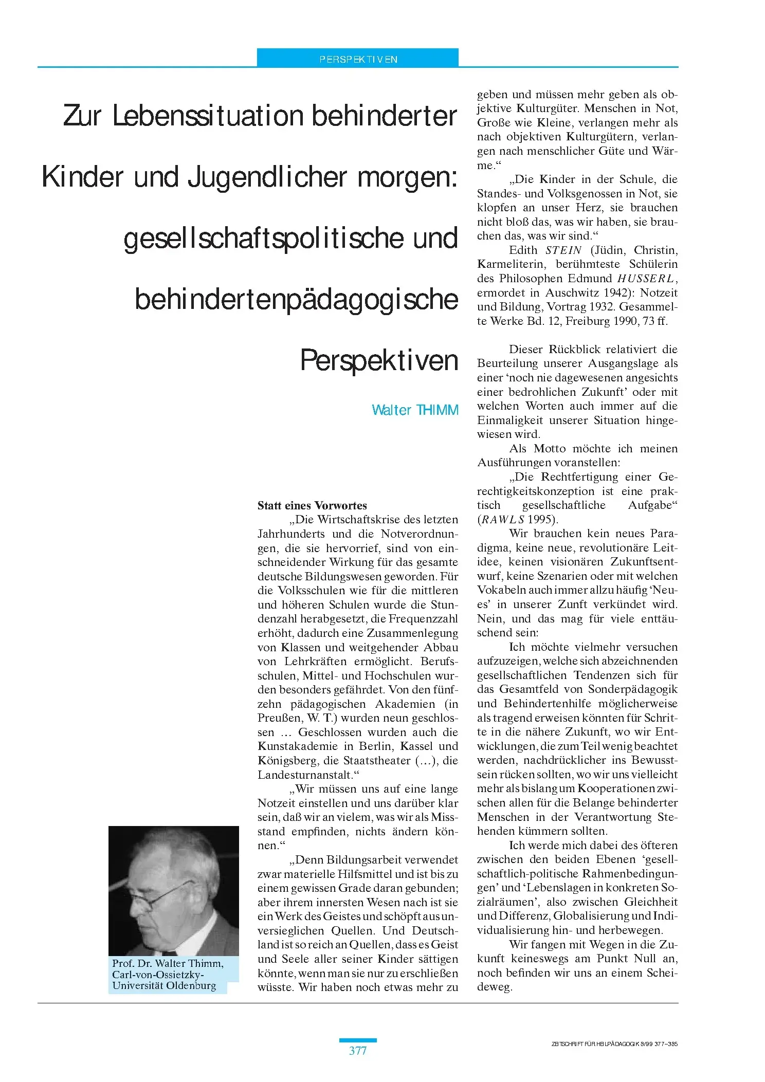 Zeitschrift für Heilpädagogik Artikel