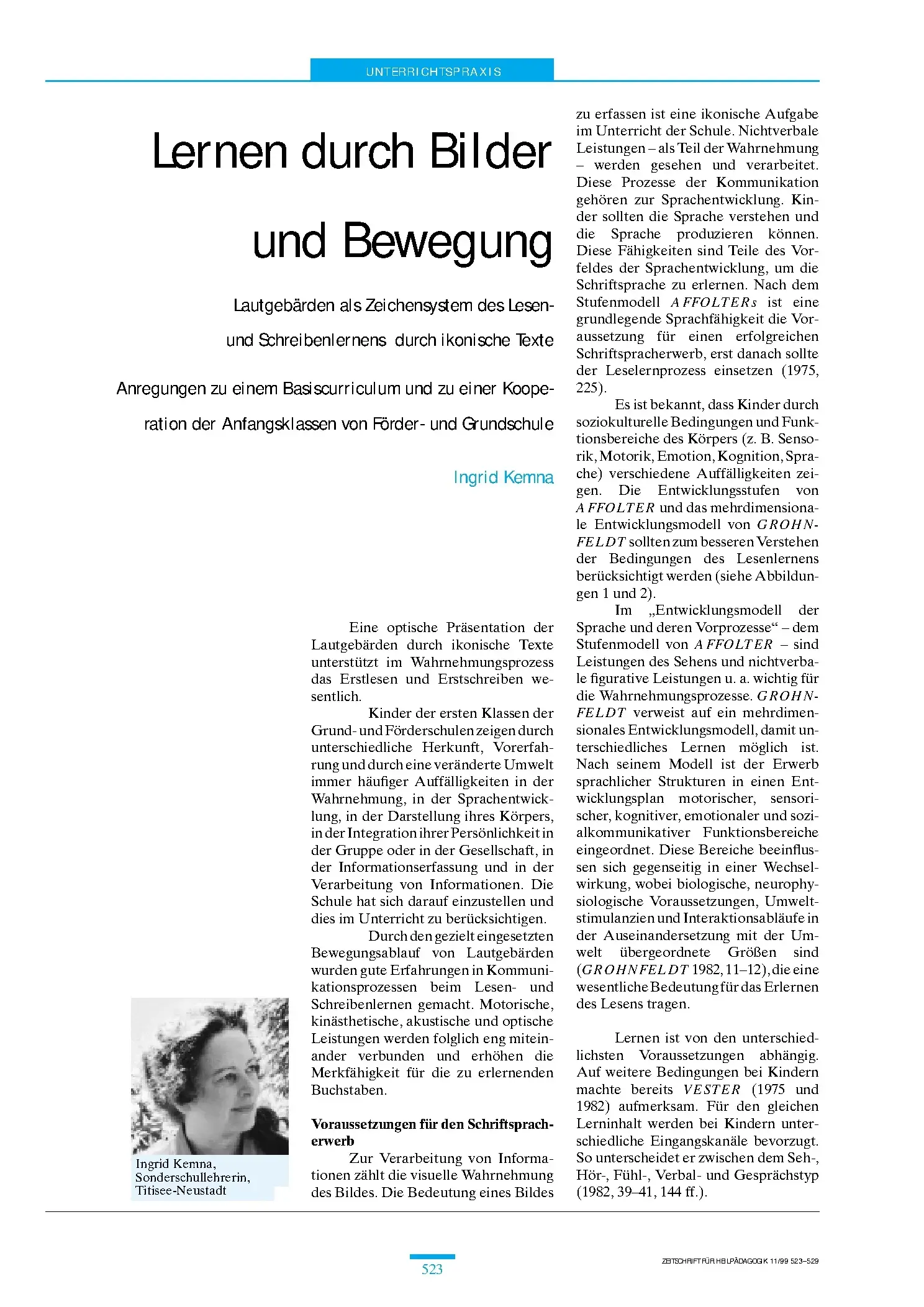 Zeitschrift für Heilpädagogik Artikel