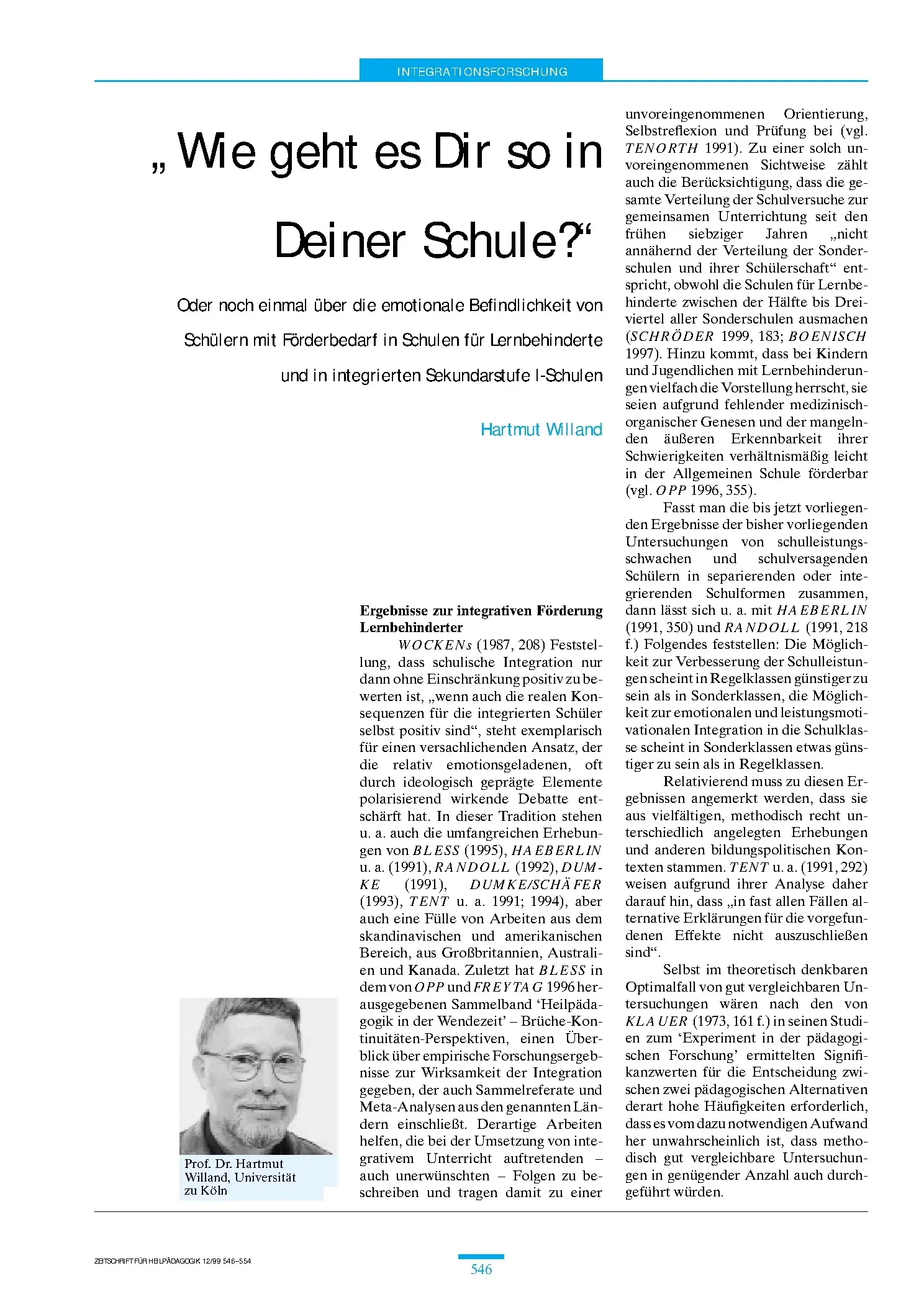 Zeitschrift für Heilpädagogik Artikel