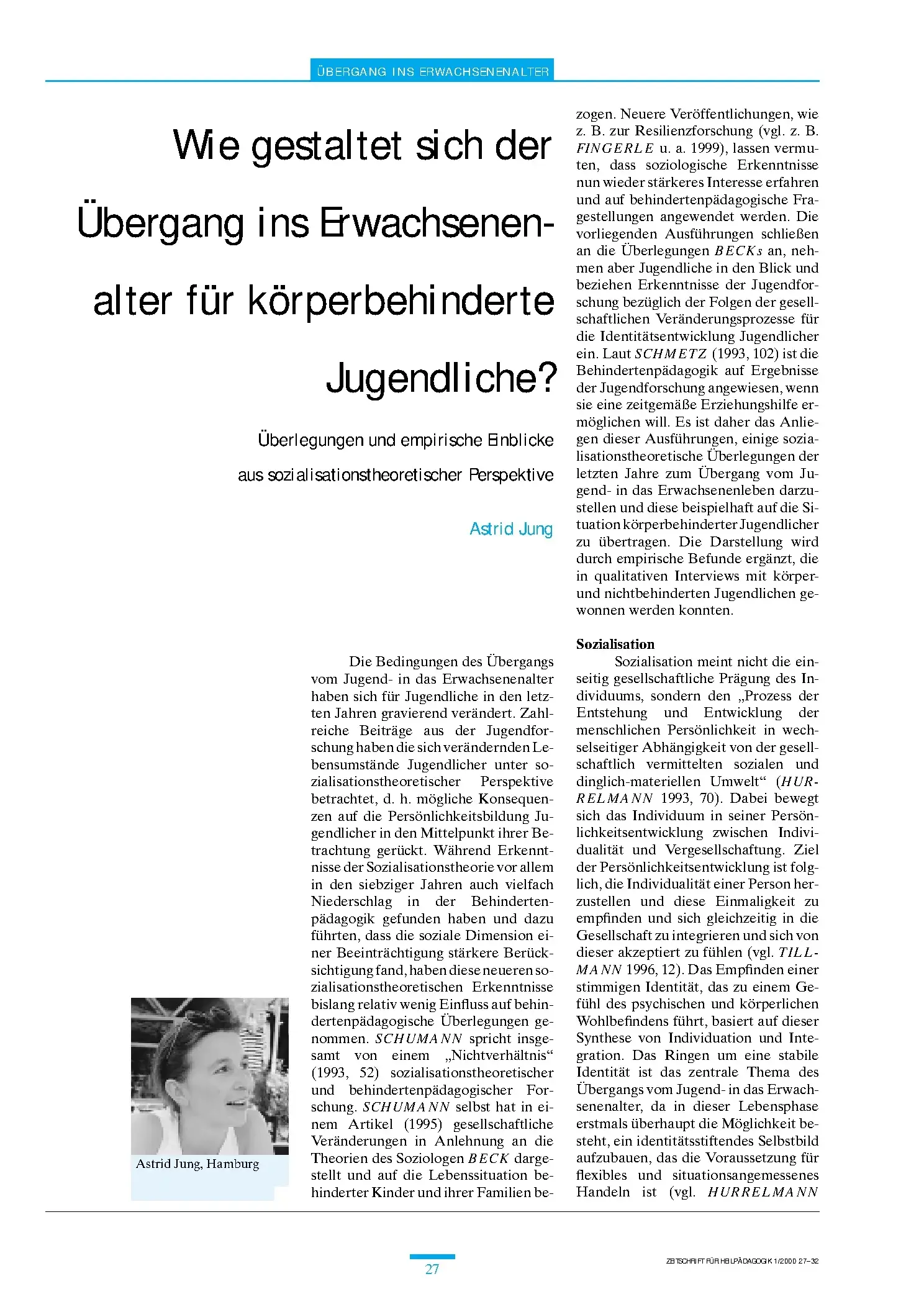 Zeitschrift für Heilpädagogik Artikel