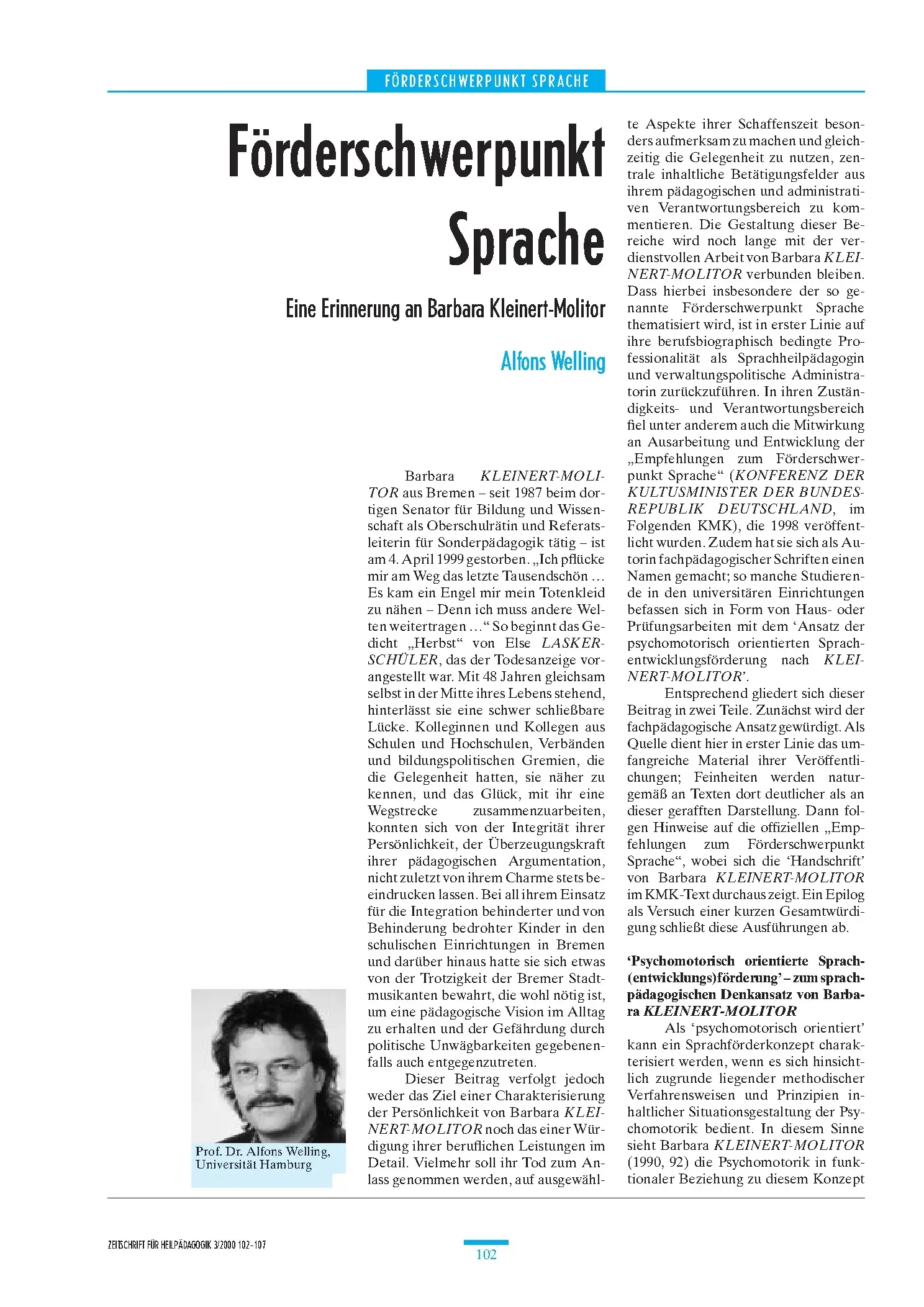 Zeitschrift für Heilpädagogik Artikel