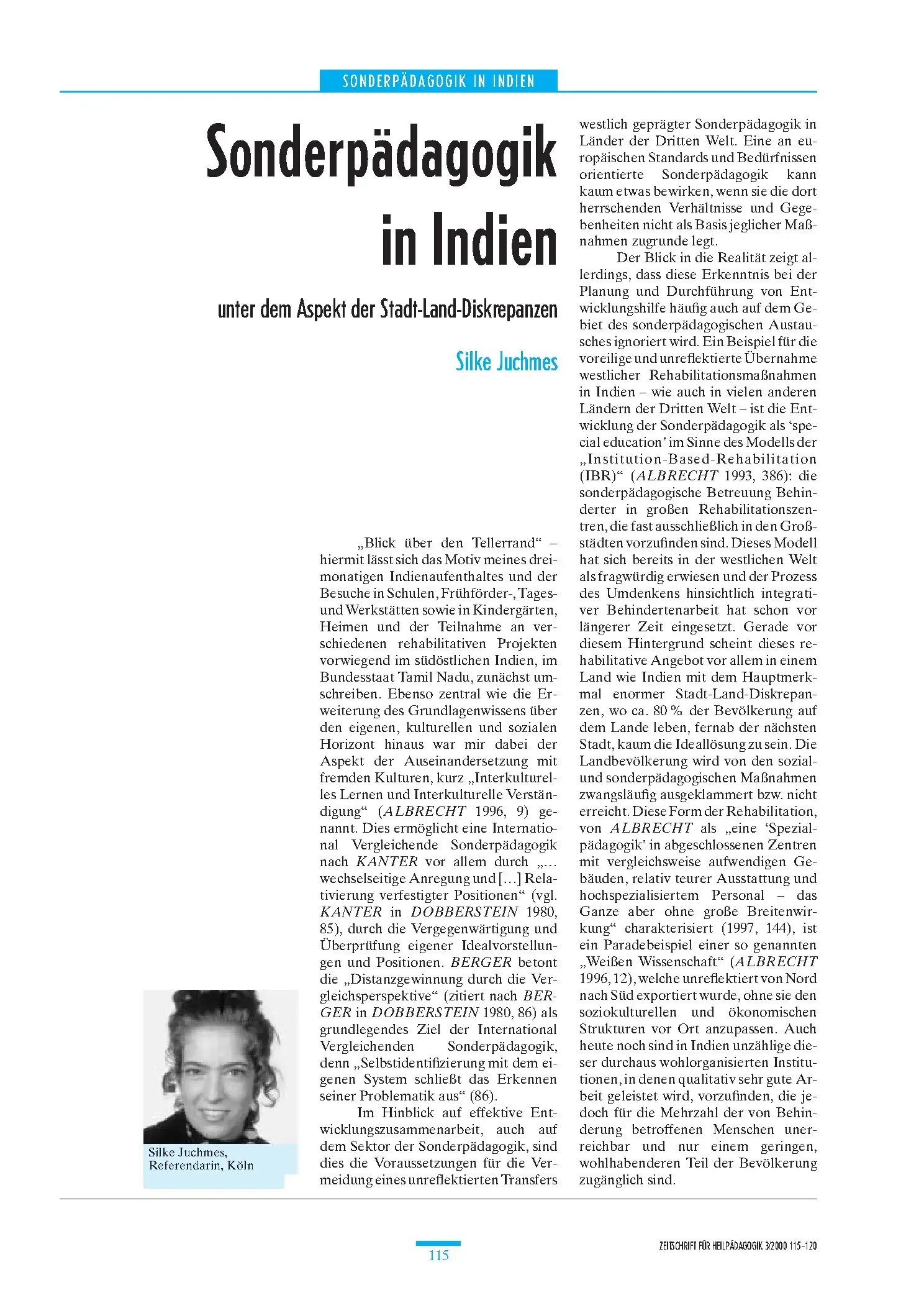 Zeitschrift für Heilpädagogik Artikel