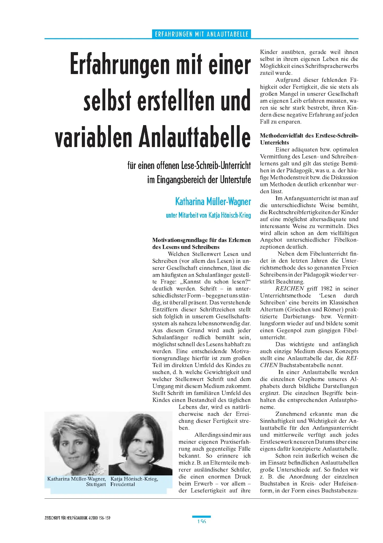 Zeitschrift für Heilpädagogik Artikel