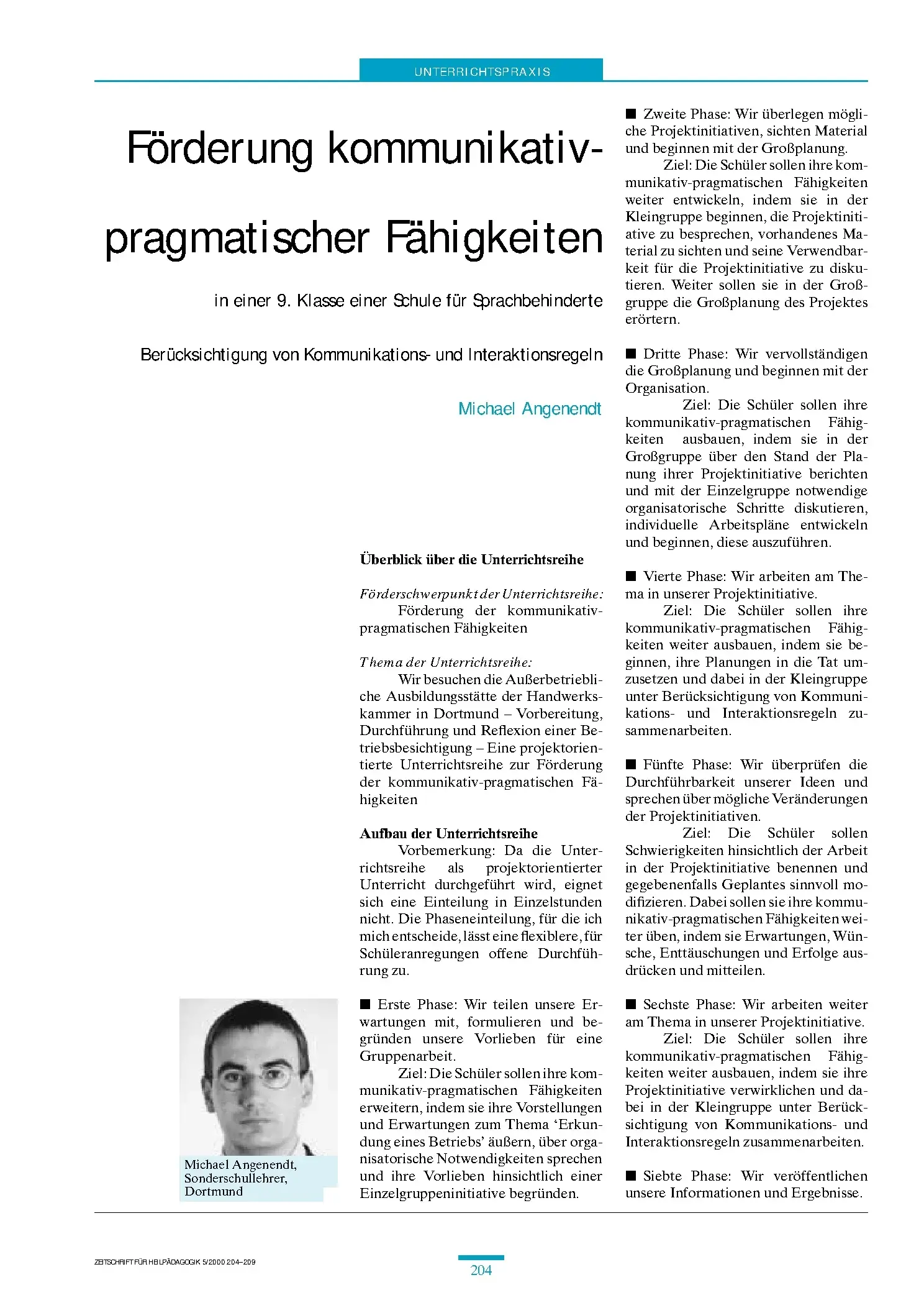 Zeitschrift für Heilpädagogik Artikel