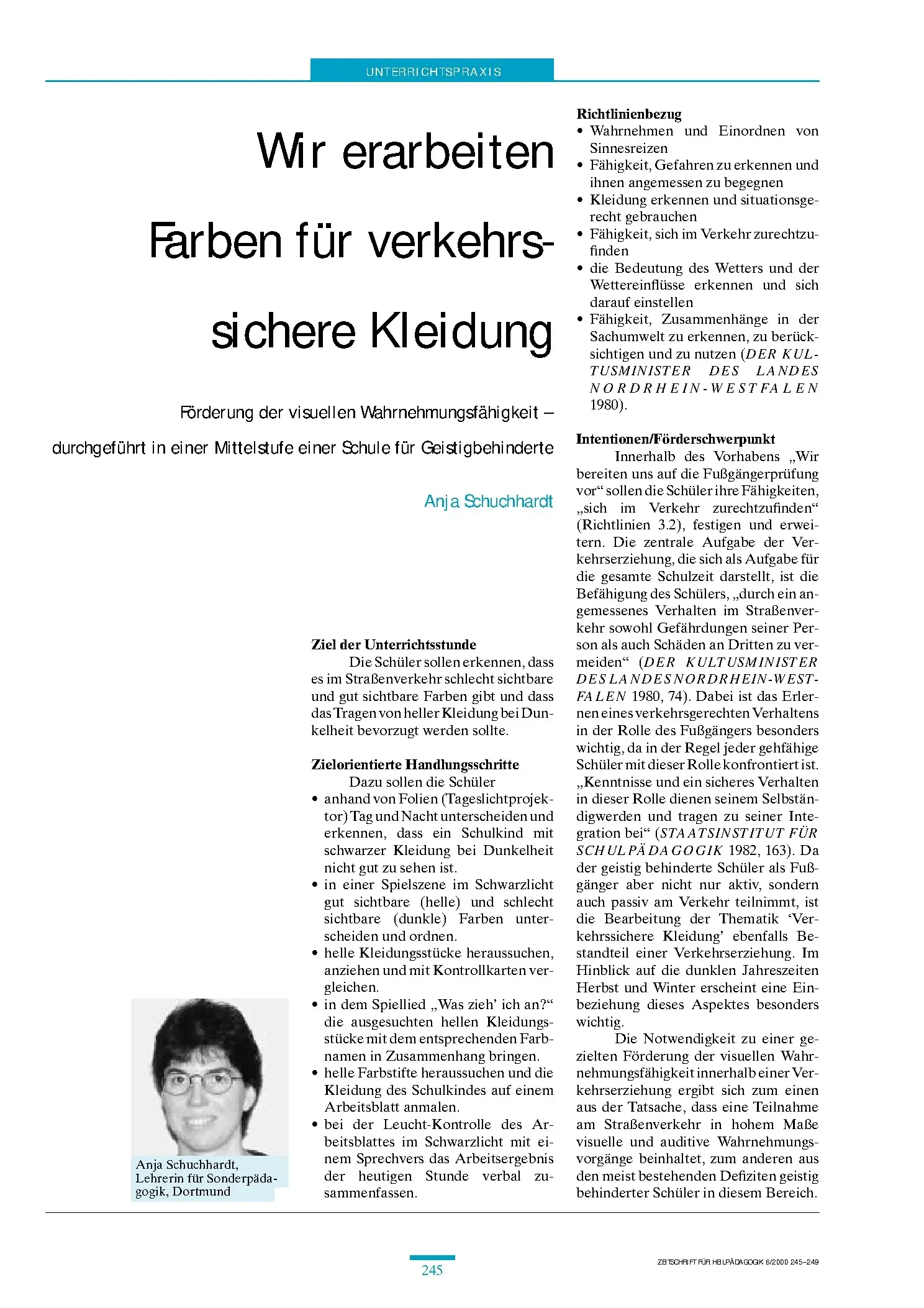 Zeitschrift für Heilpädagogik Artikel