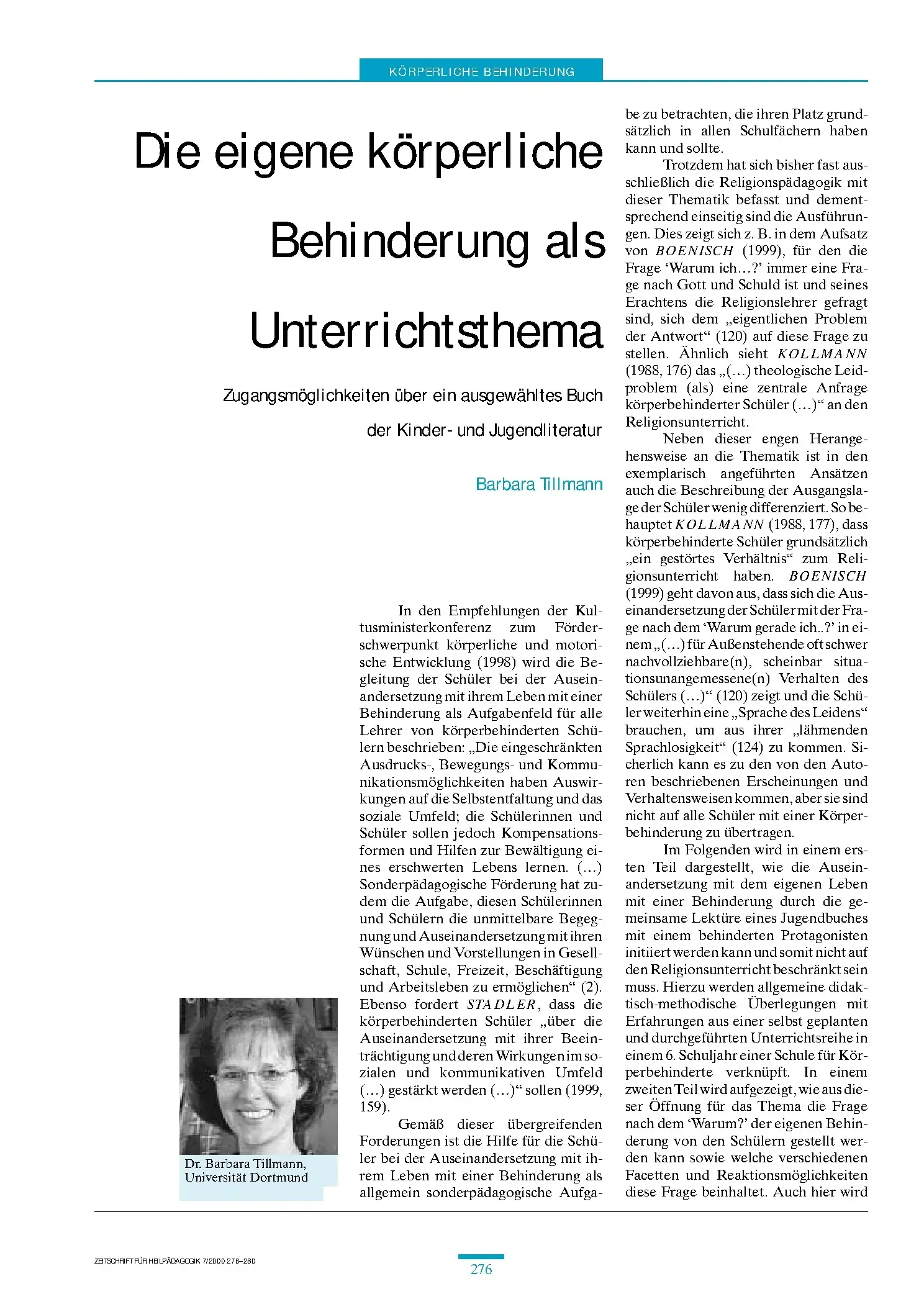 Zeitschrift für Heilpädagogik Artikel