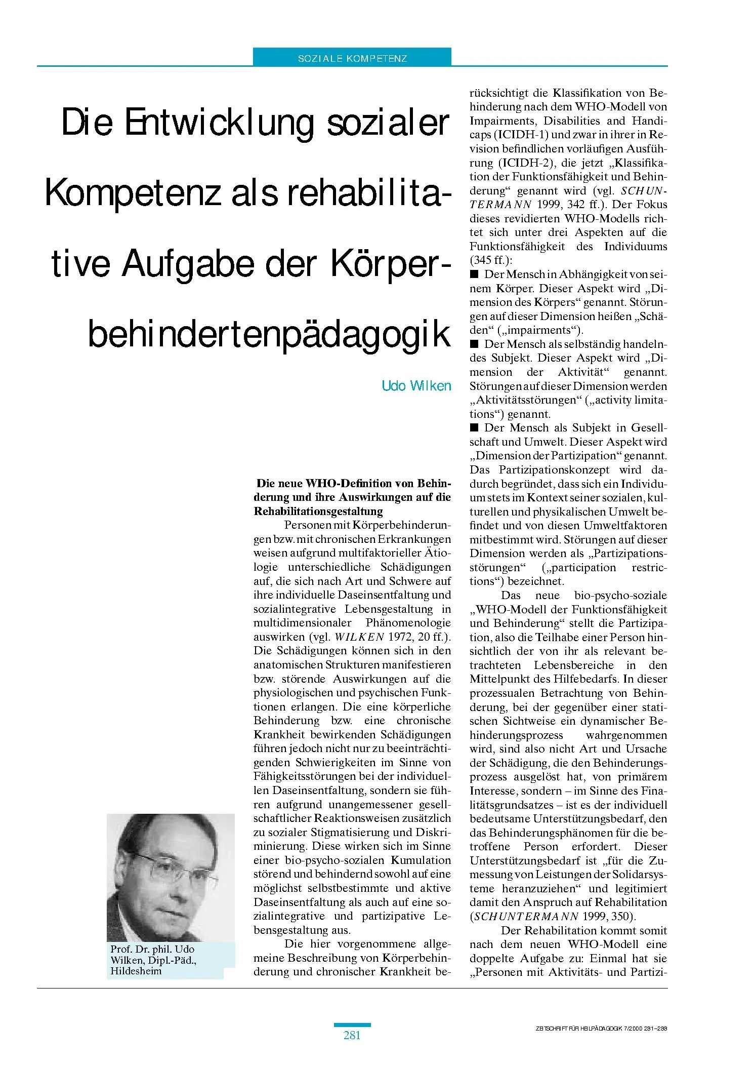 Zeitschrift für Heilpädagogik Artikel