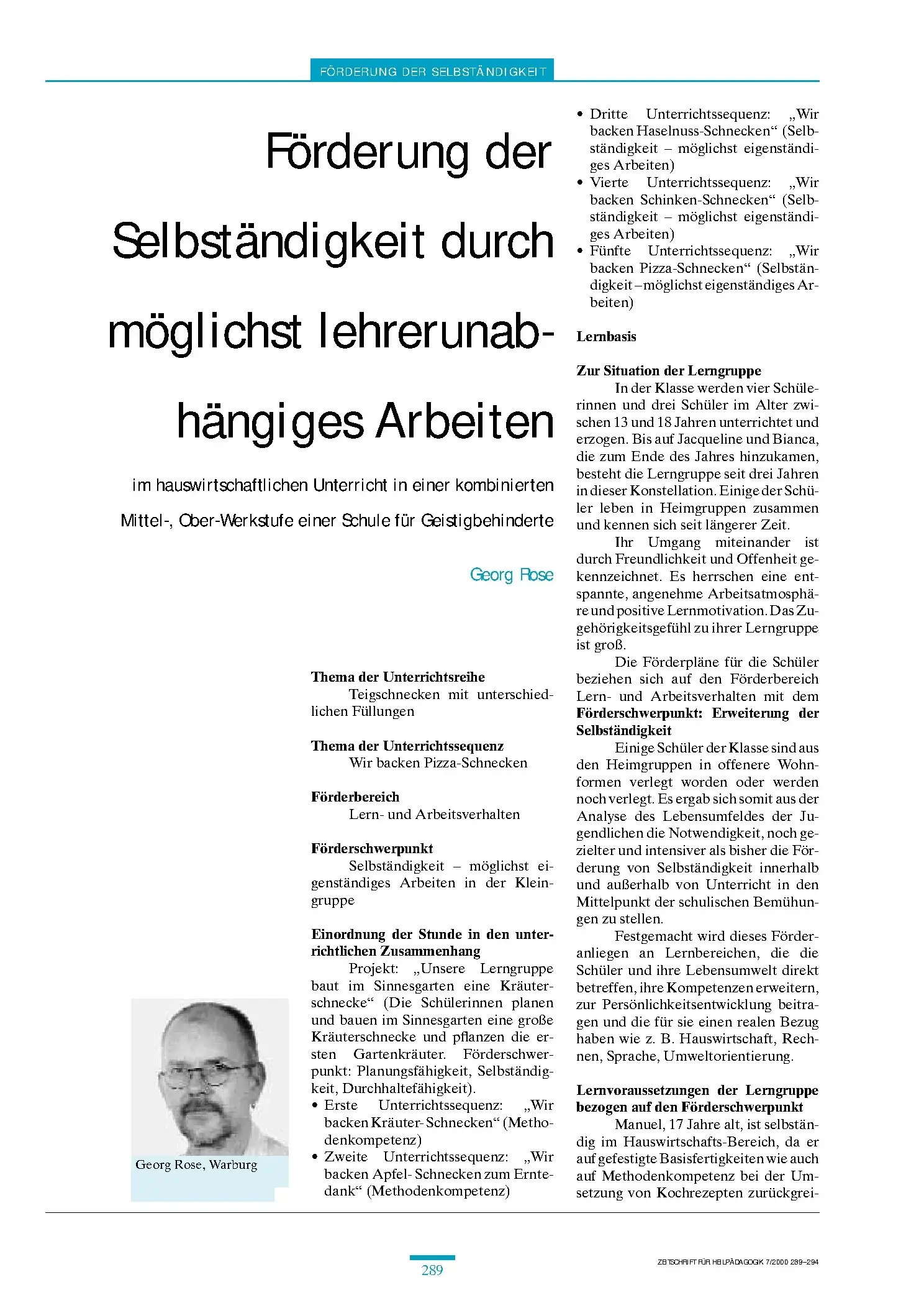 Zeitschrift für Heilpädagogik Artikel