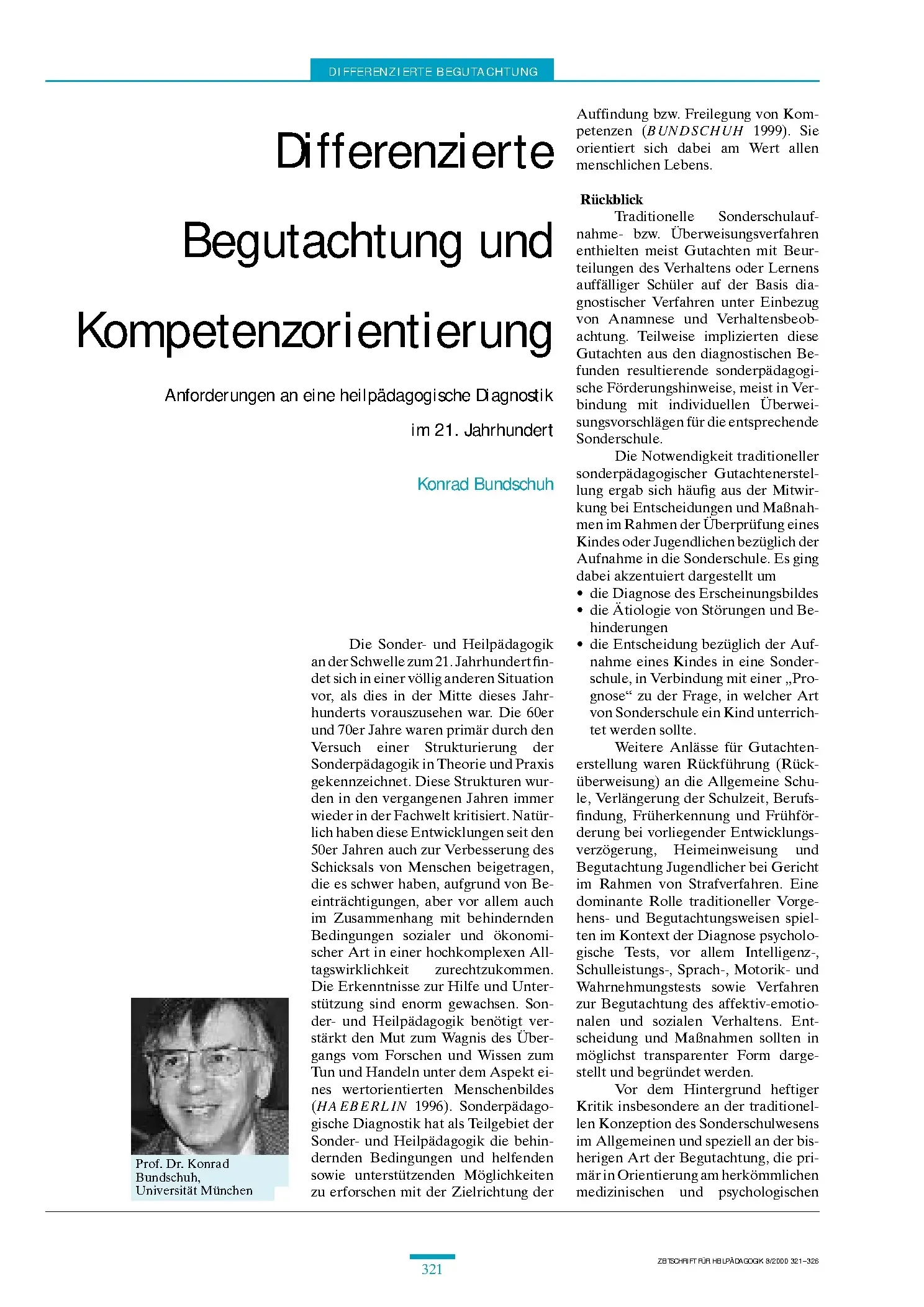 Zeitschrift für Heilpädagogik Artikel