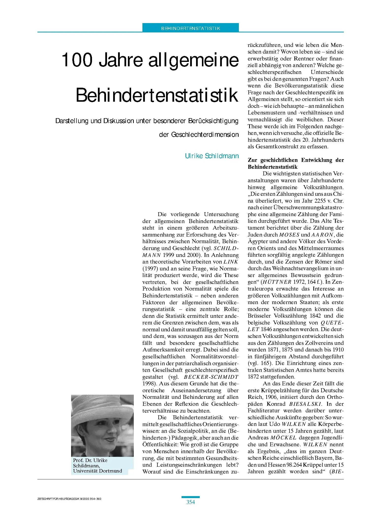 Zeitschrift für Heilpädagogik Artikel