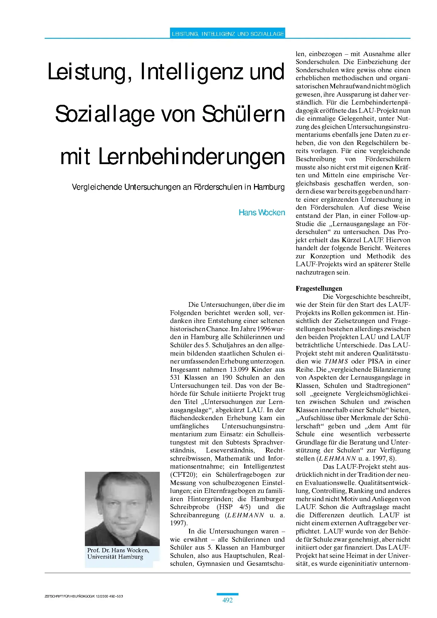 Zeitschrift für Heilpädagogik Artikel