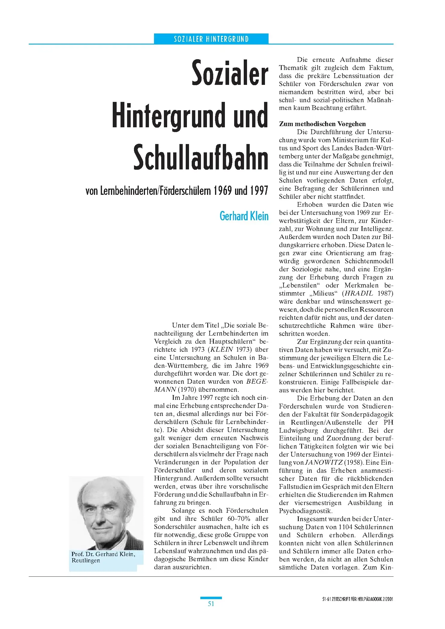 Zeitschrift für Heilpädagogik Artikel