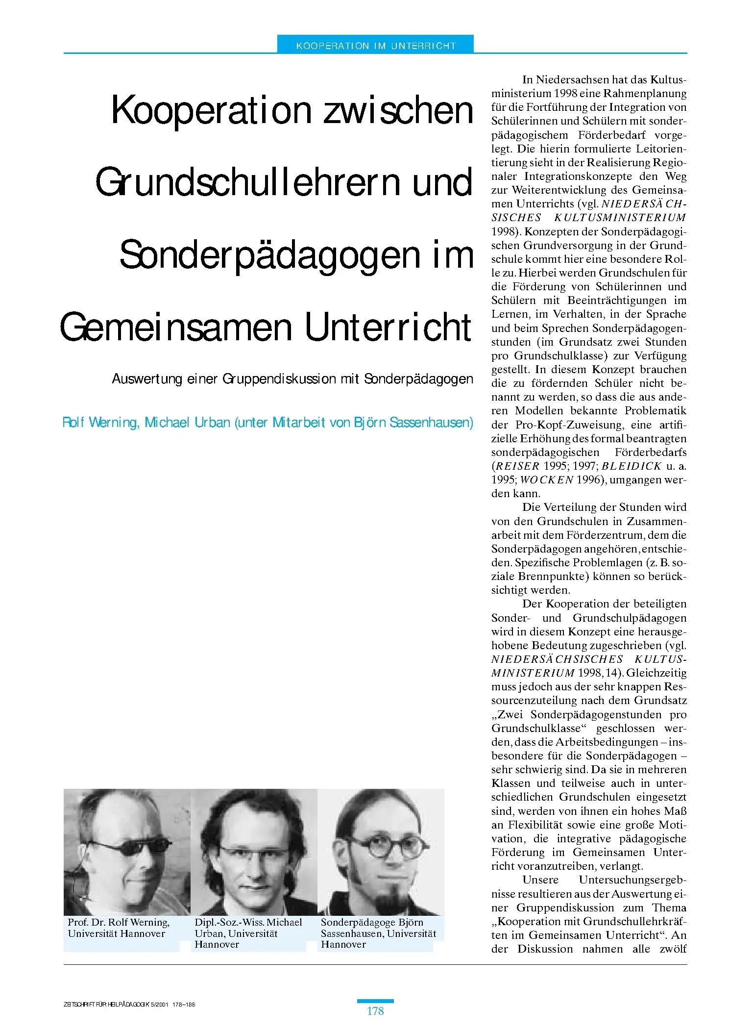 Zeitschrift für Heilpädagogik Artikel