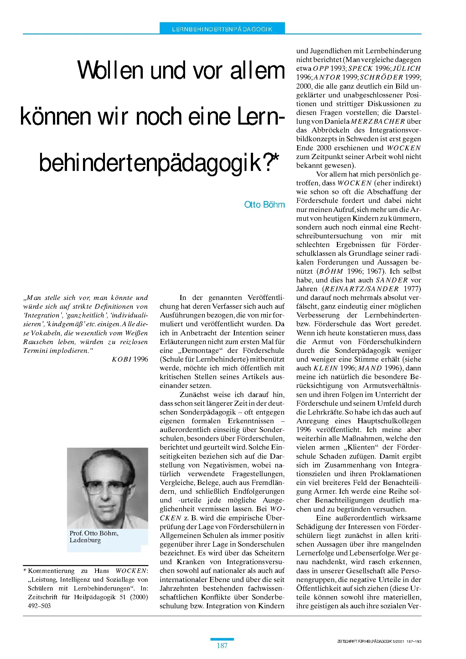 Zeitschrift für Heilpädagogik Artikel