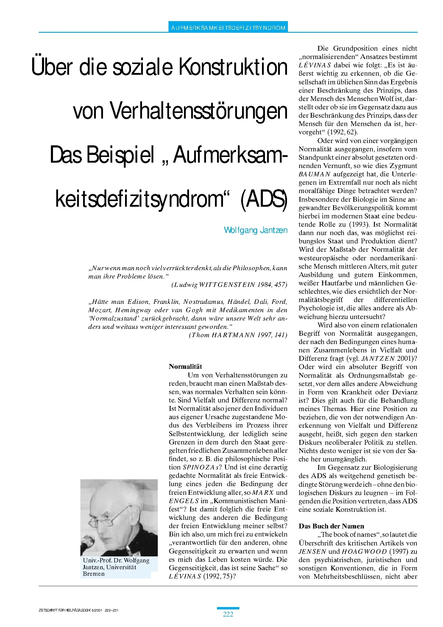 Zeitschrift für Heilpädagogik Artikel