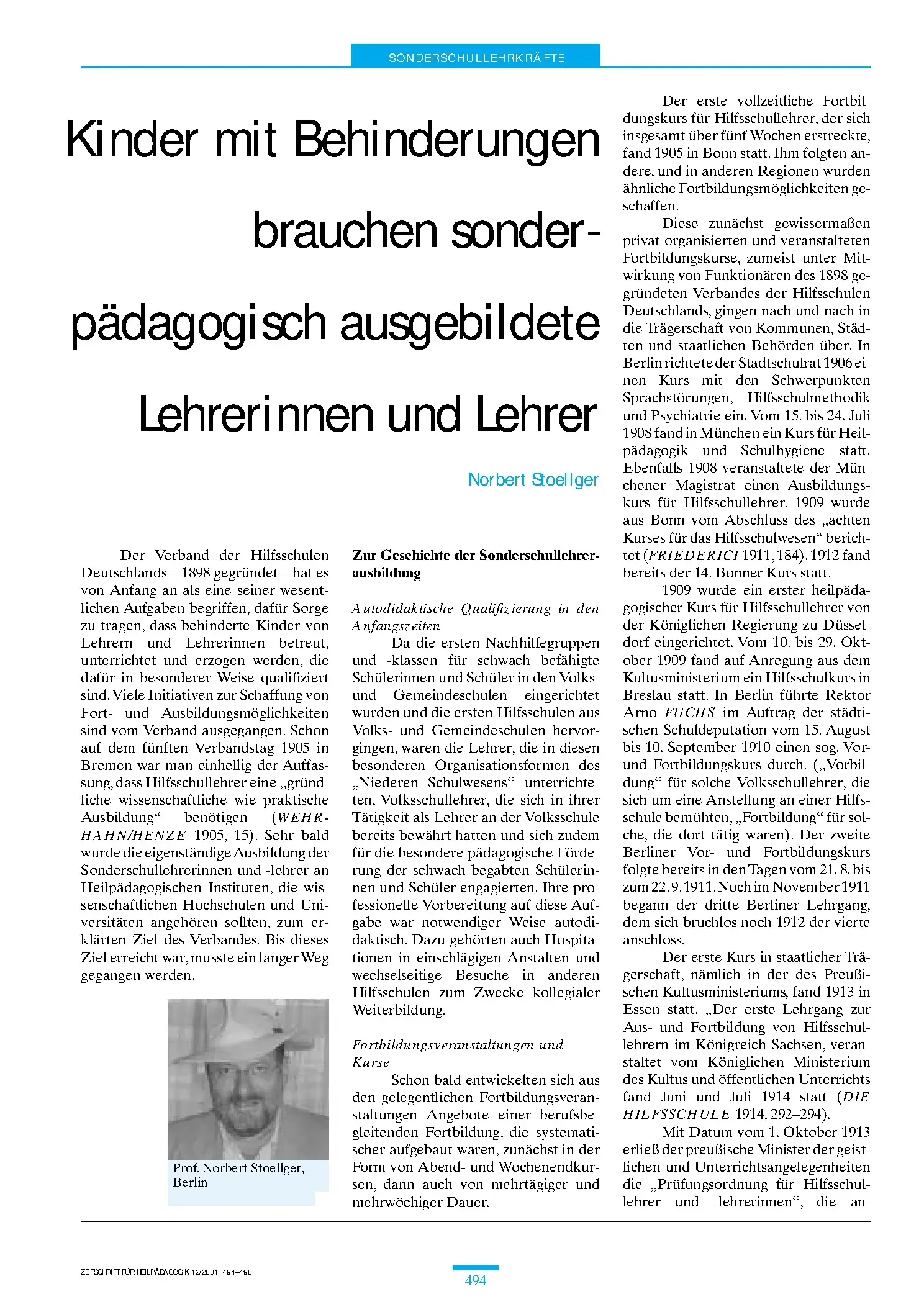 Zeitschrift für Heilpädagogik Artikel