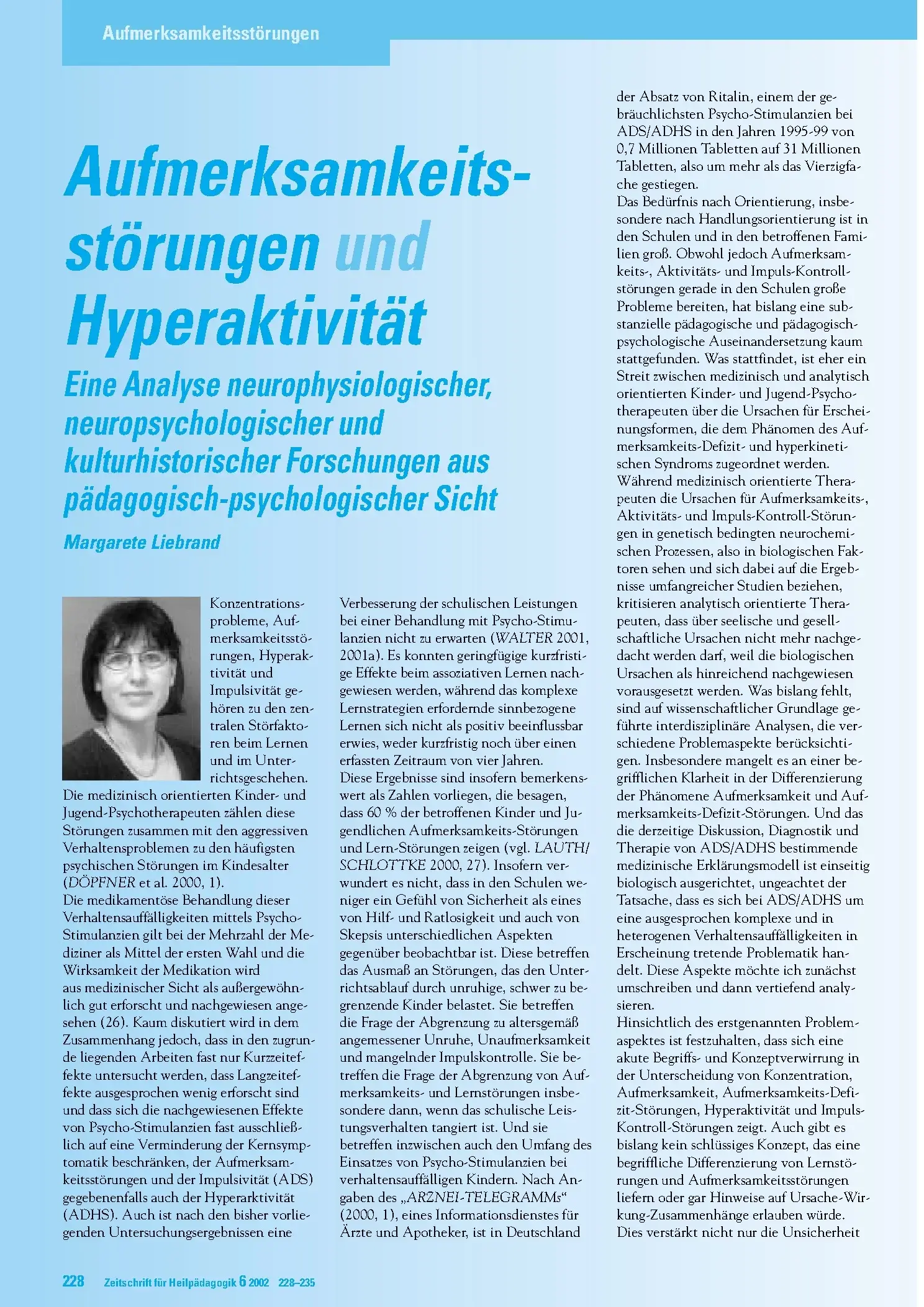 Zeitschrift für Heilpädagogik Artikel