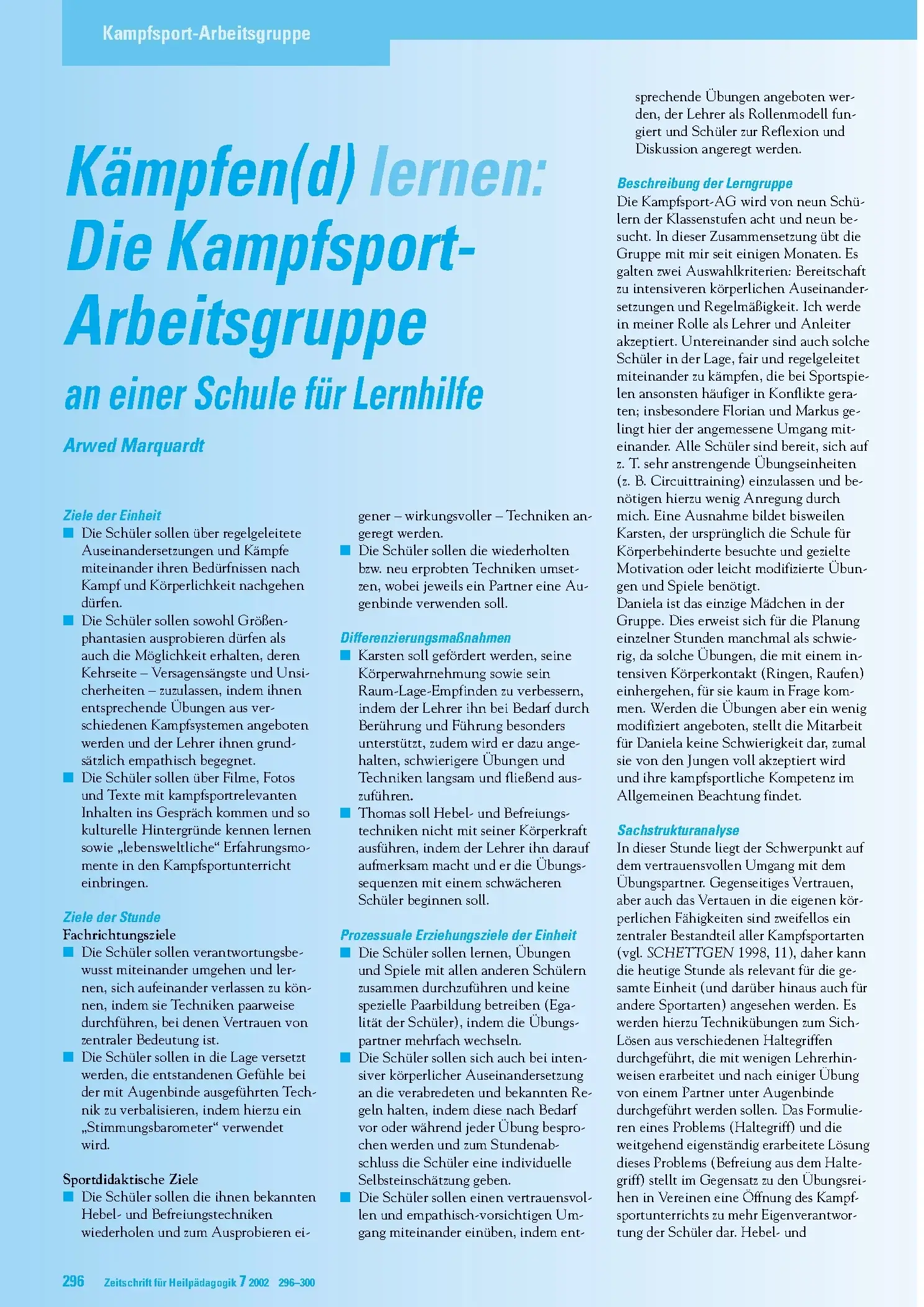 Zeitschrift für Heilpädagogik Artikel