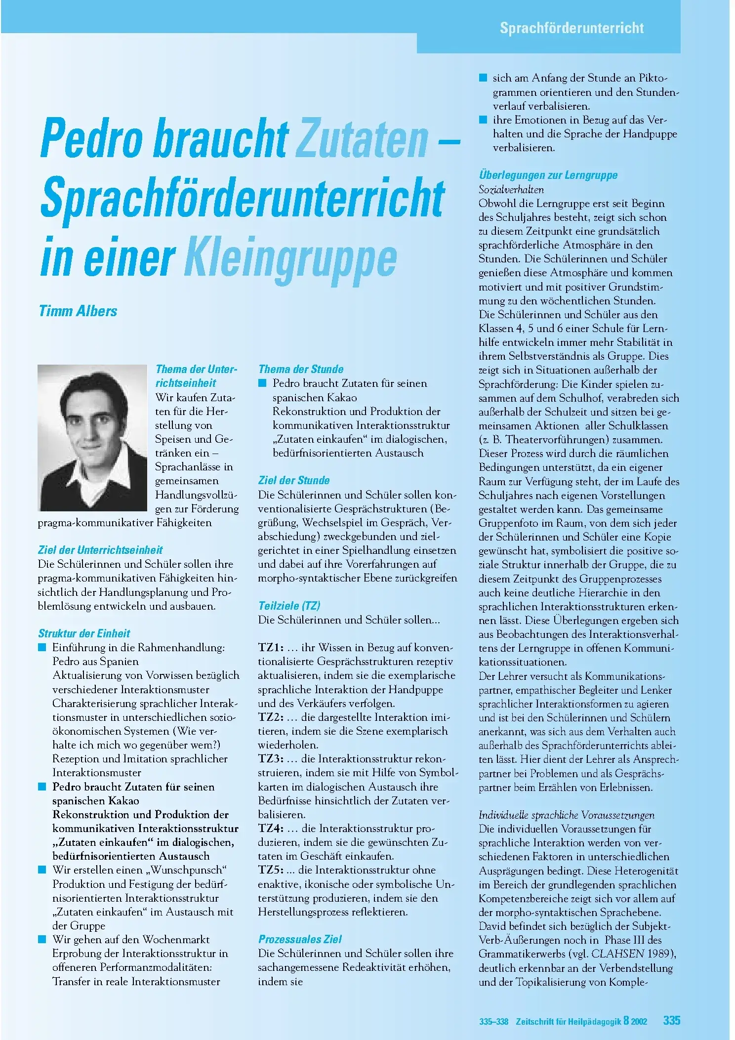 Zeitschrift für Heilpädagogik Artikel