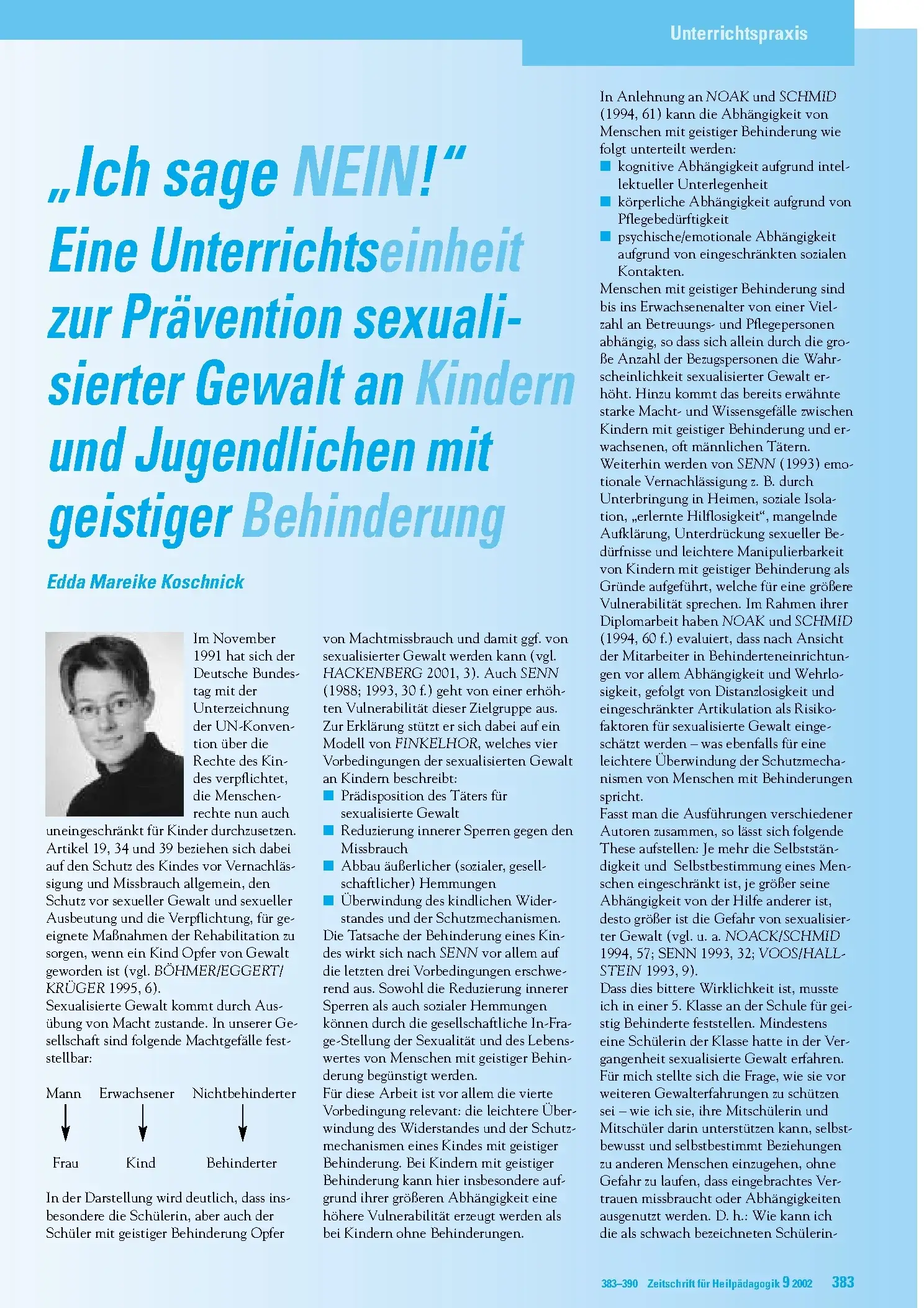 Zeitschrift für Heilpädagogik Artikel