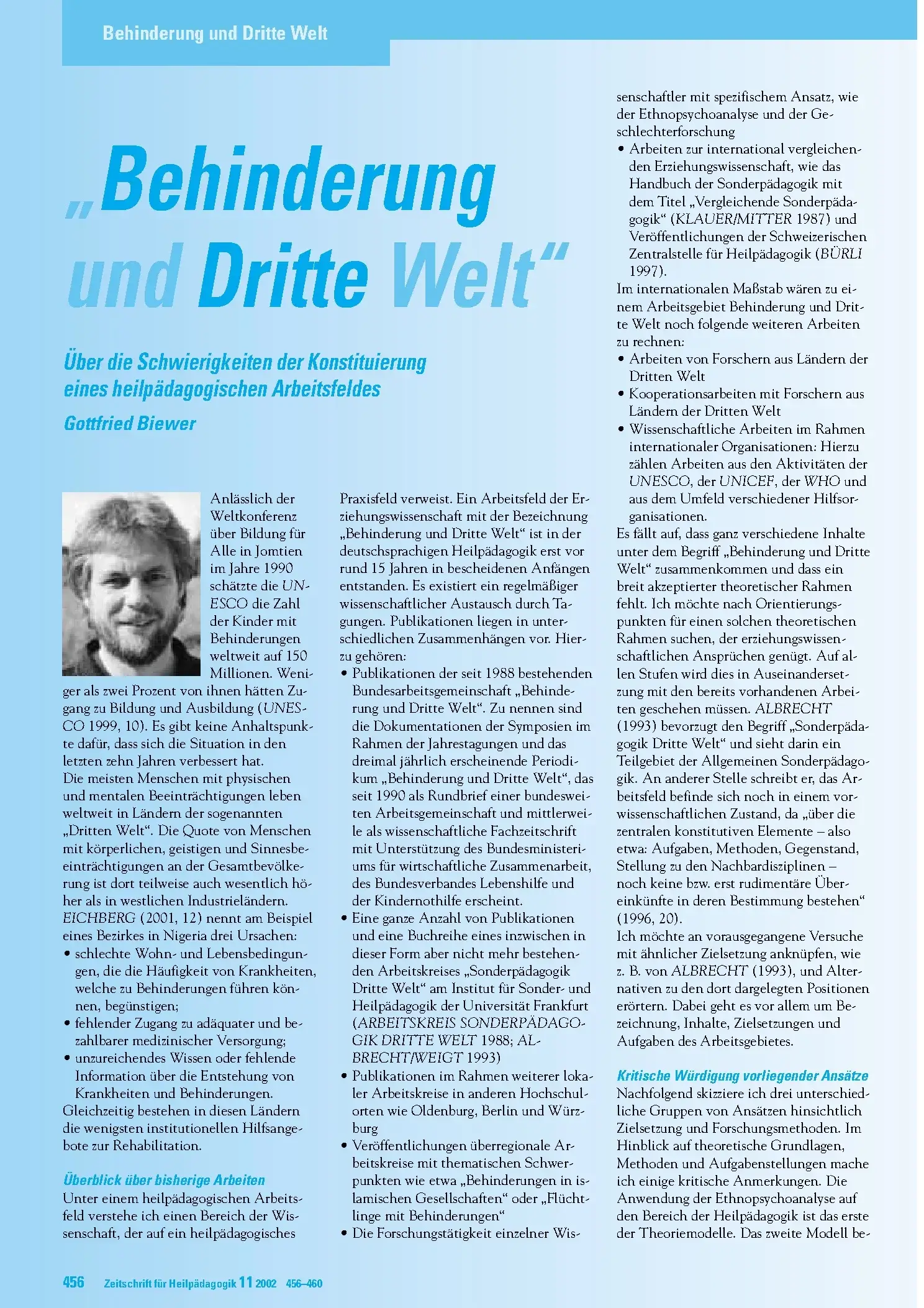 Zeitschrift für Heilpädagogik Artikel