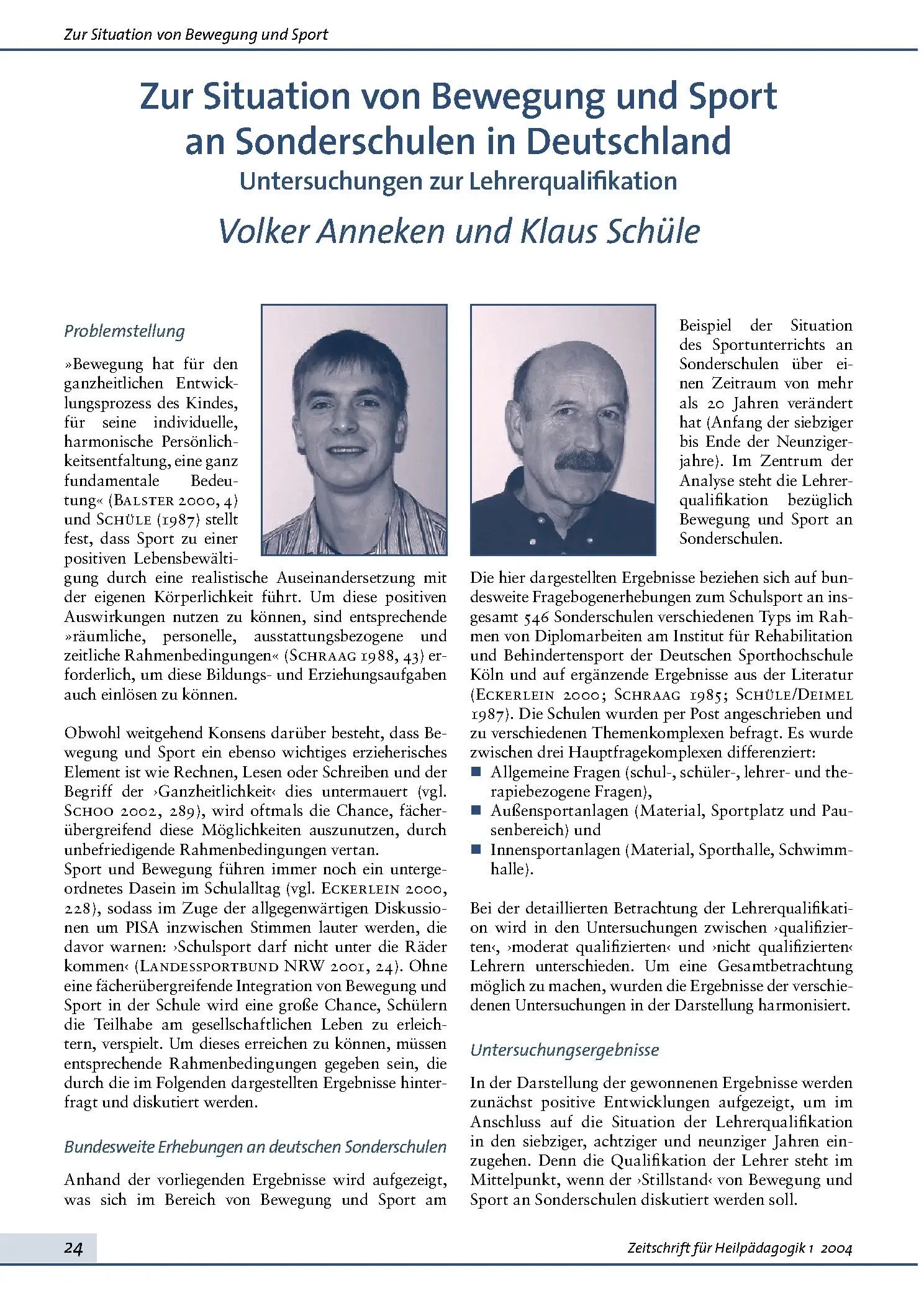 Zeitschrift für Heilpädagogik Artikel