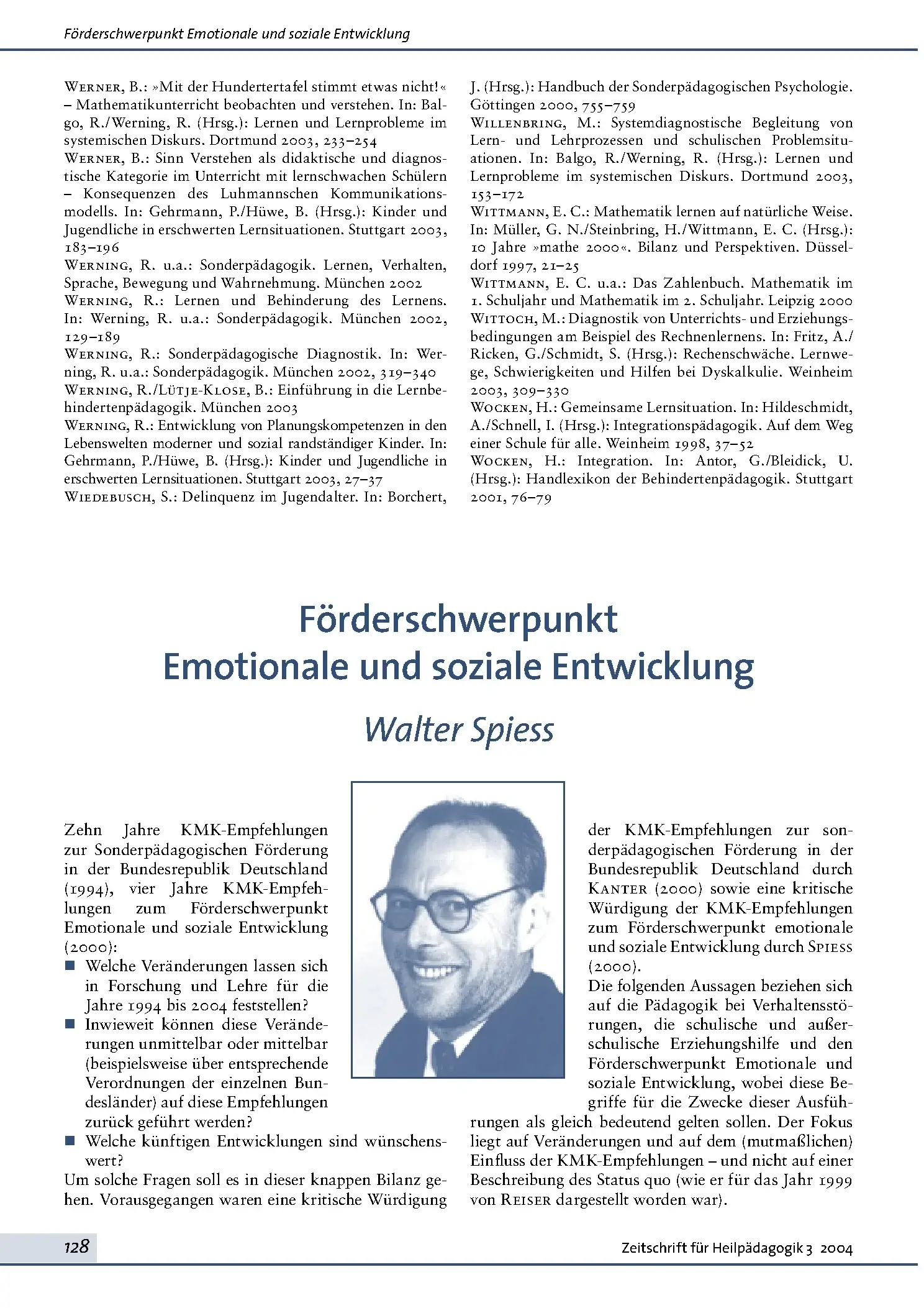 Zeitschrift für Heilpädagogik Artikel