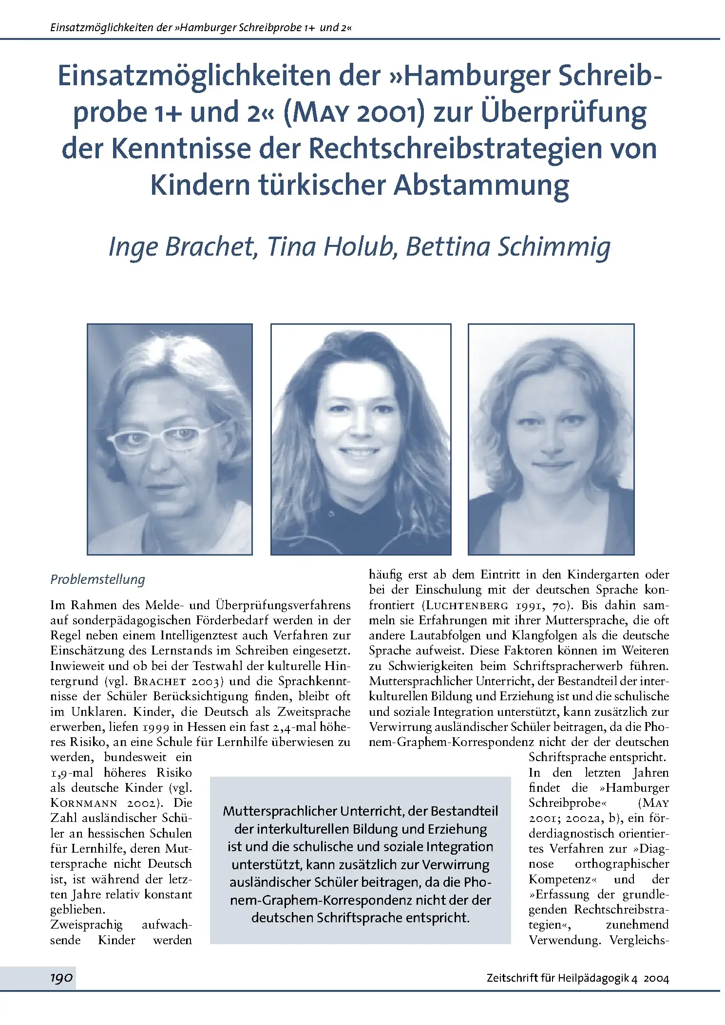 Zeitschrift für Heilpädagogik Artikel