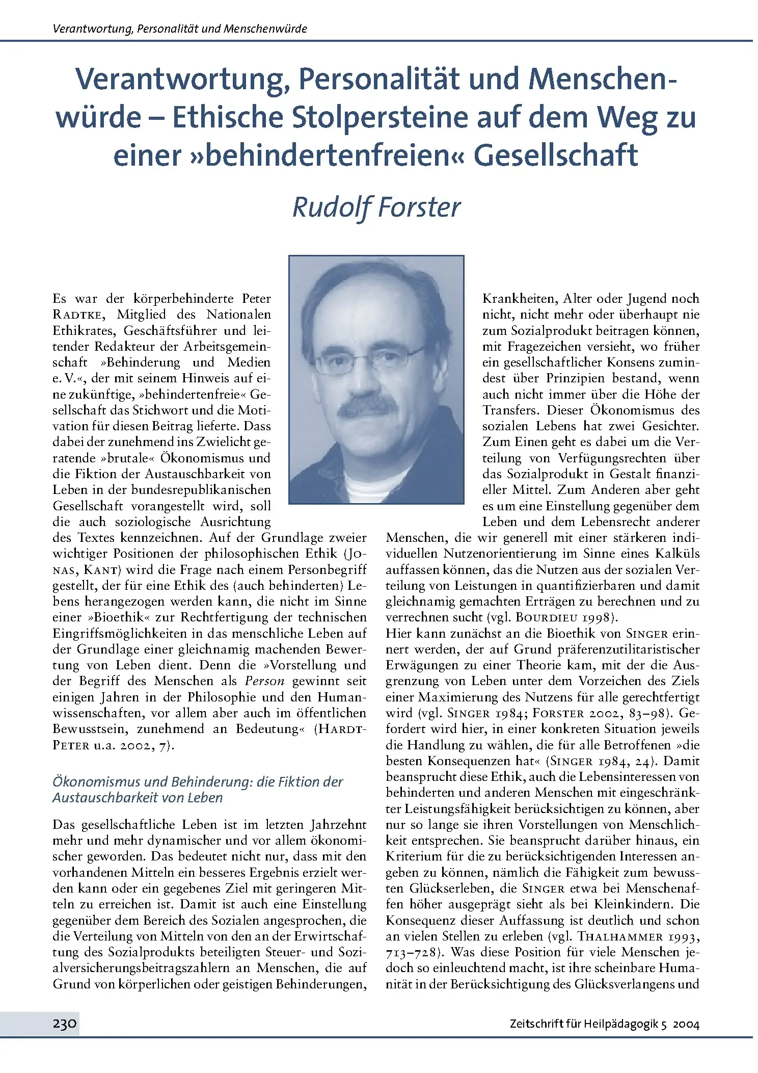 Zeitschrift für Heilpädagogik Artikel