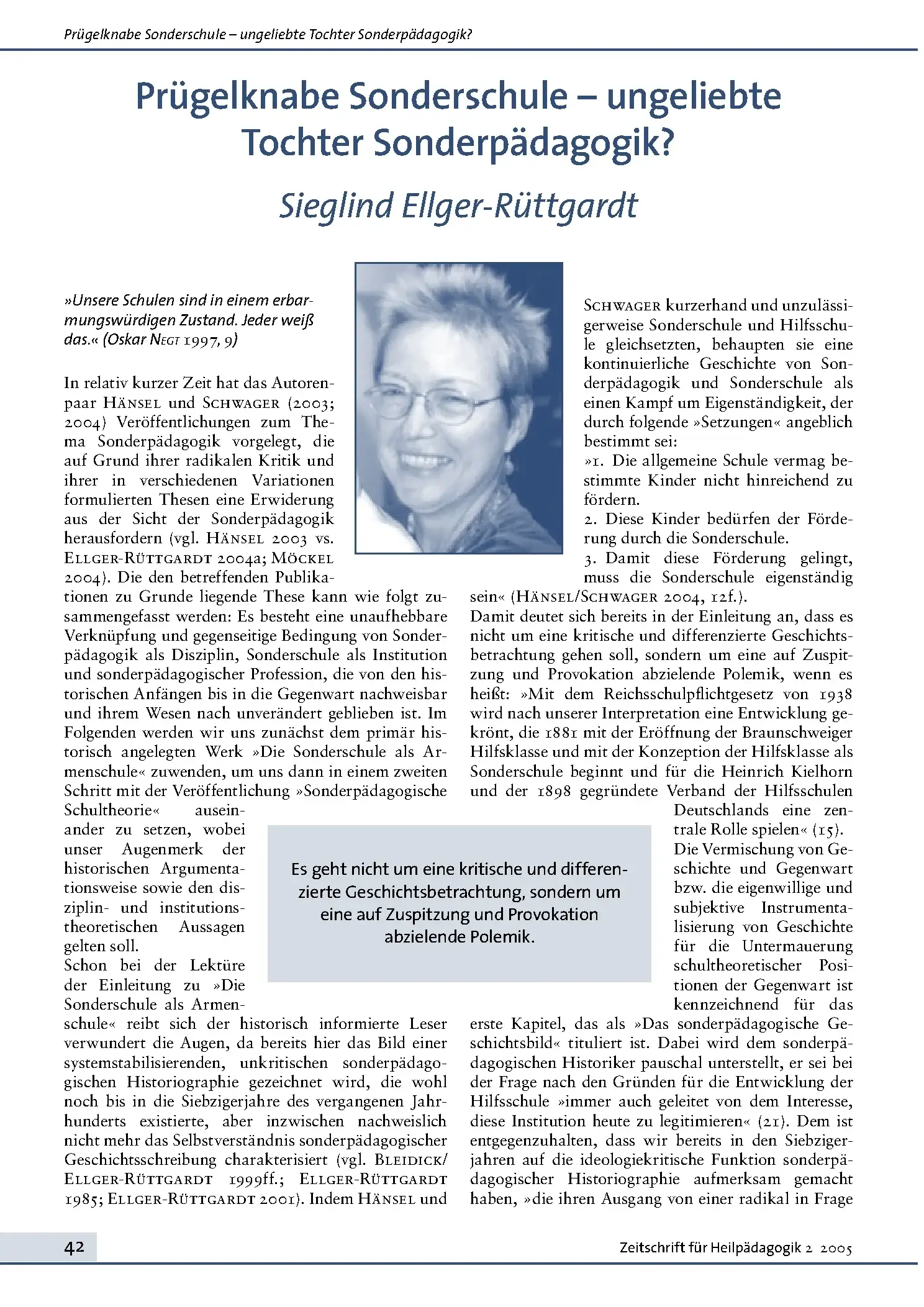 Zeitschrift für Heilpädagogik Artikel