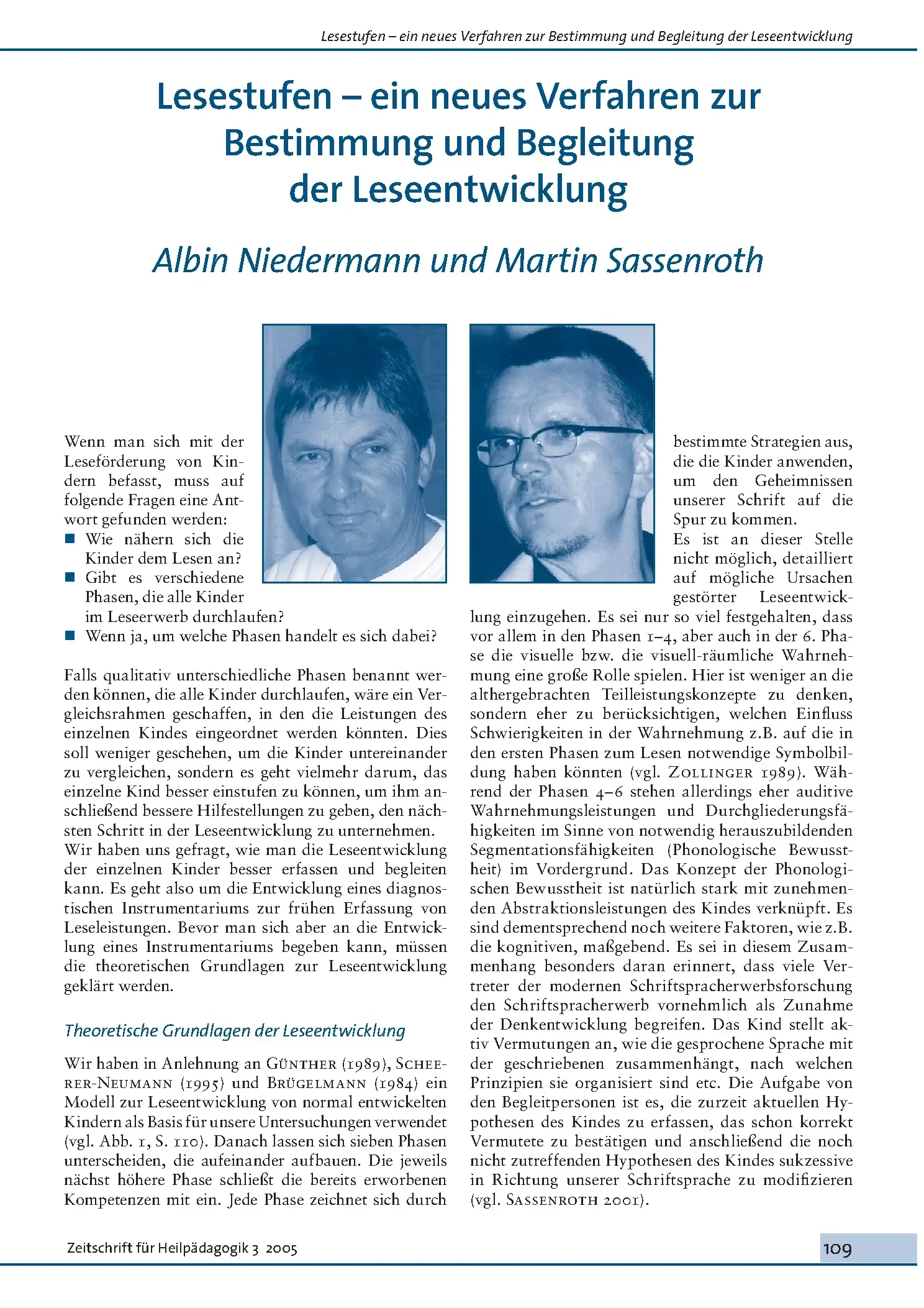 Zeitschrift für Heilpädagogik Artikel