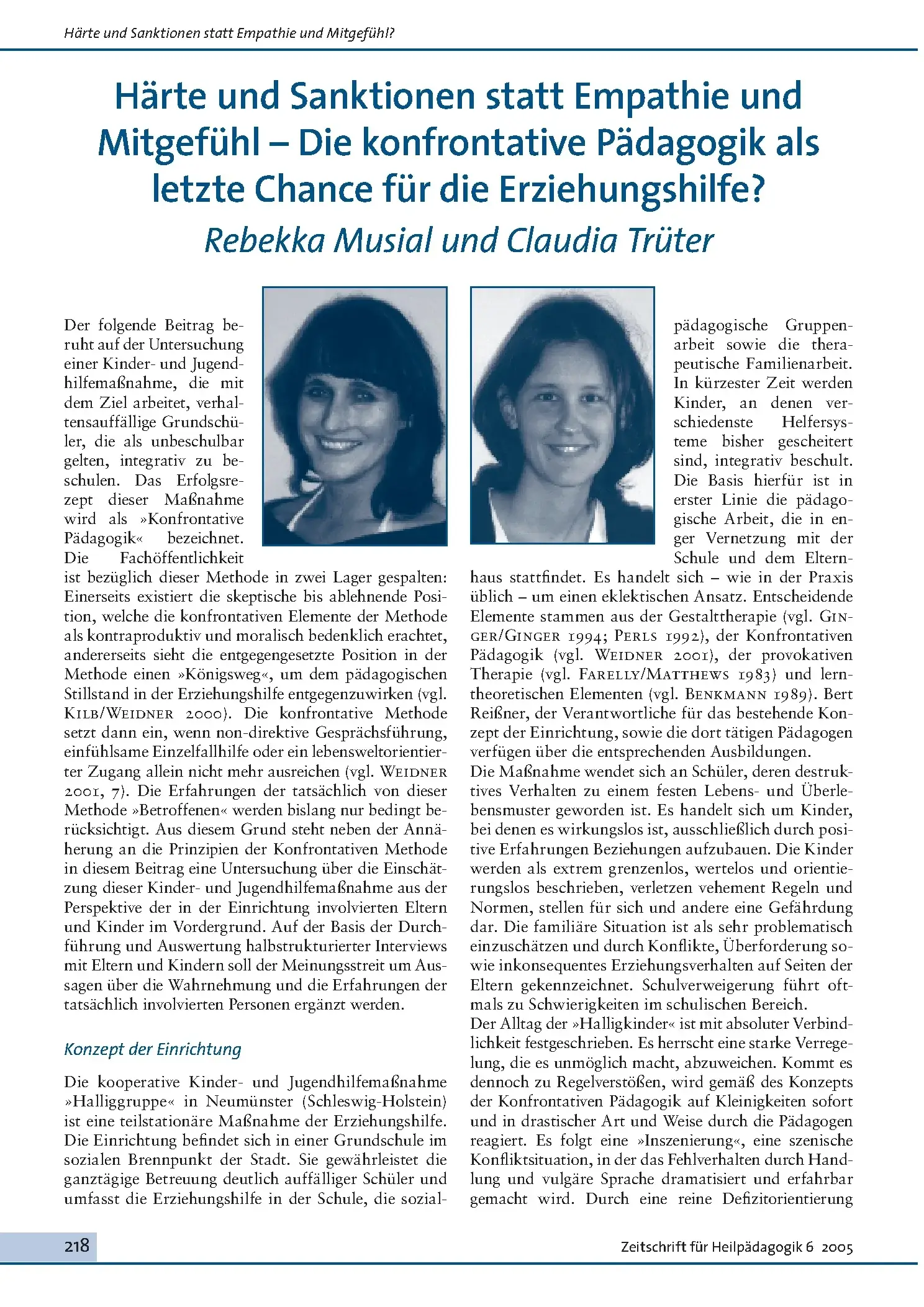 Zeitschrift für Heilpädagogik Artikel