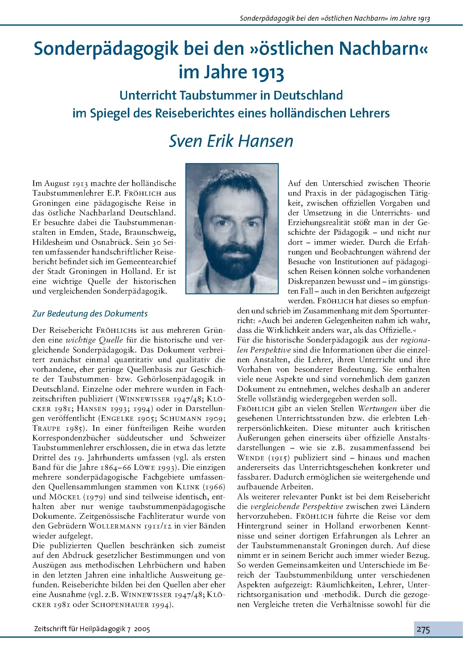 Zeitschrift für Heilpädagogik Artikel