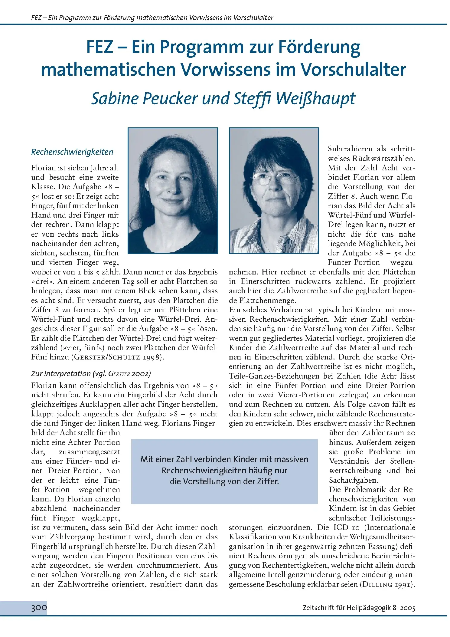Zeitschrift für Heilpädagogik Artikel