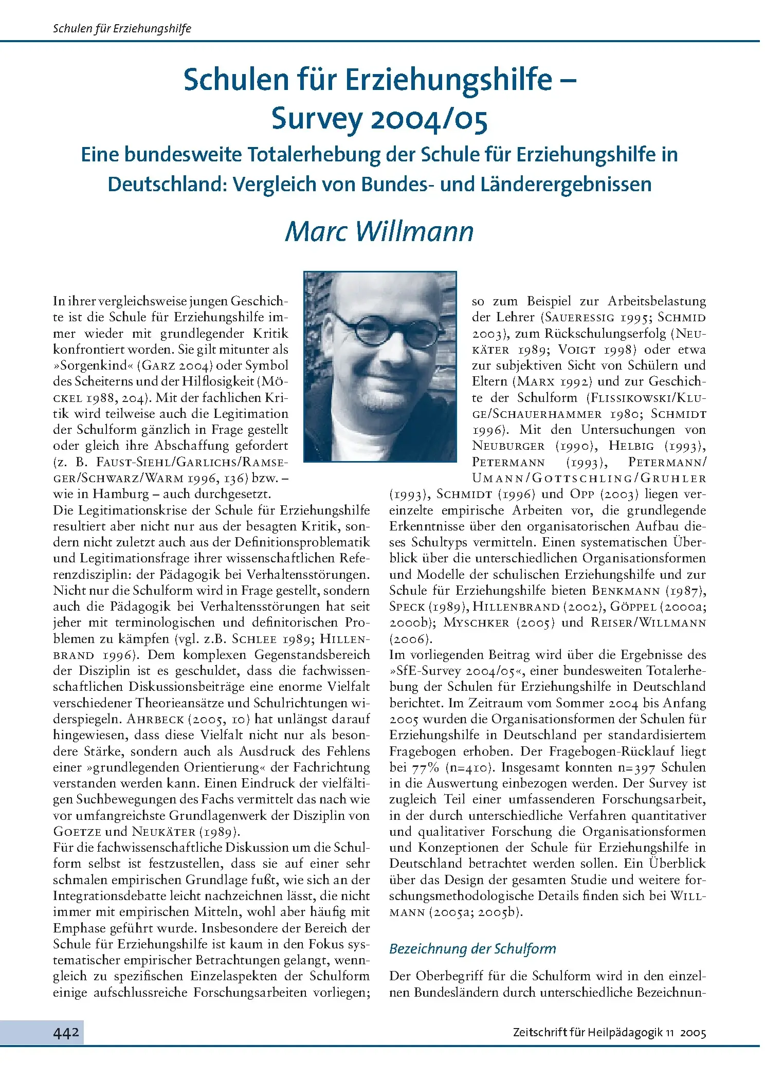 Zeitschrift für Heilpädagogik Artikel