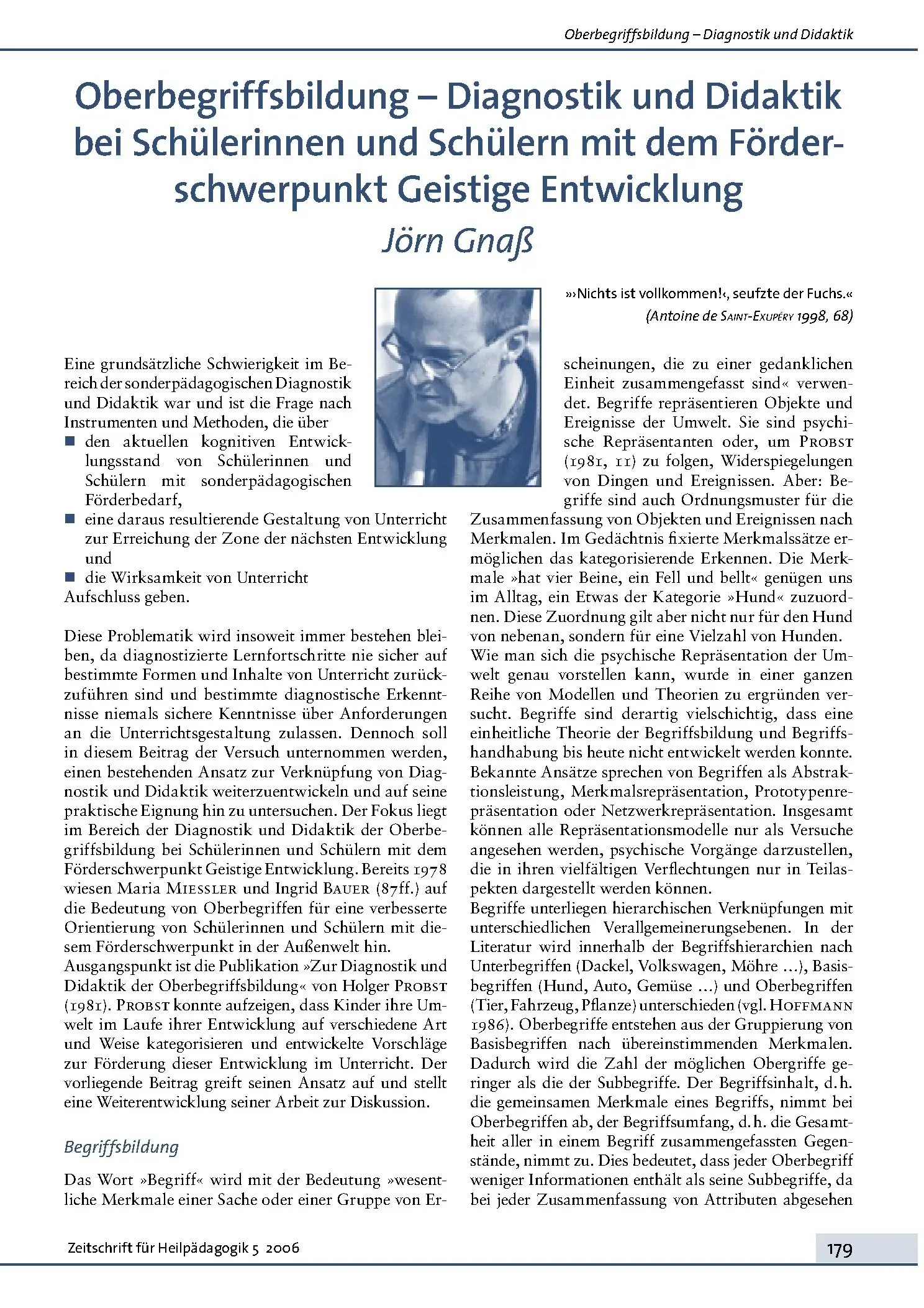Zeitschrift für Heilpädagogik Artikel