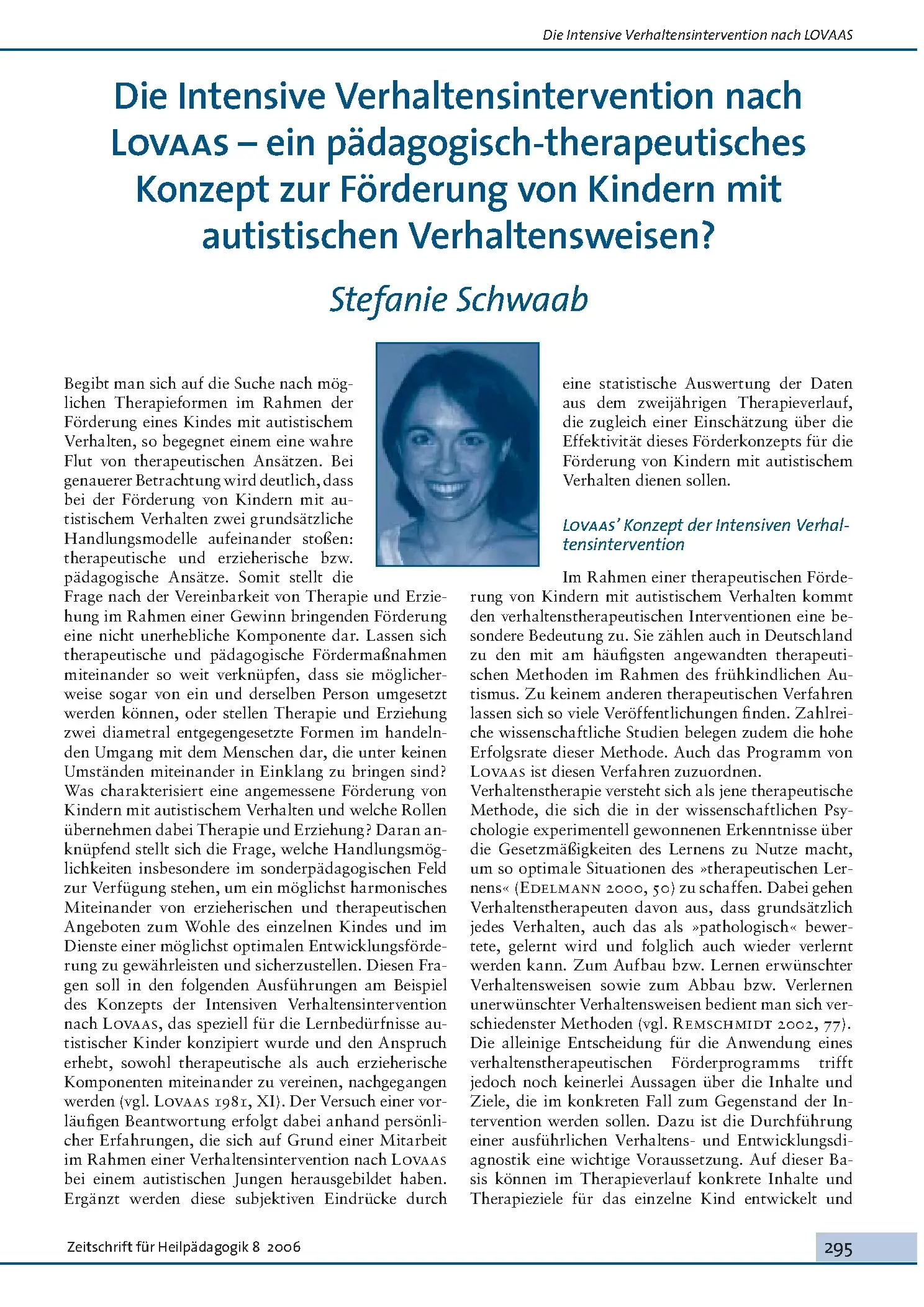 Zeitschrift für Heilpädagogik Artikel