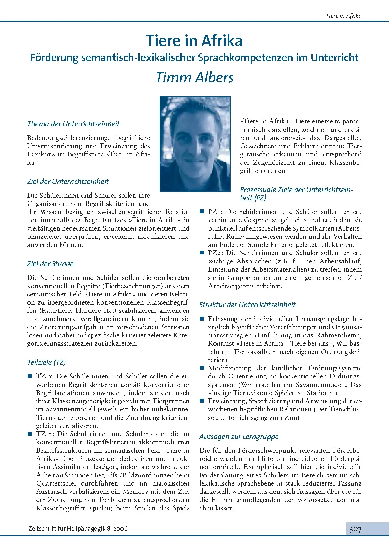 Zeitschrift für Heilpädagogik Artikel
