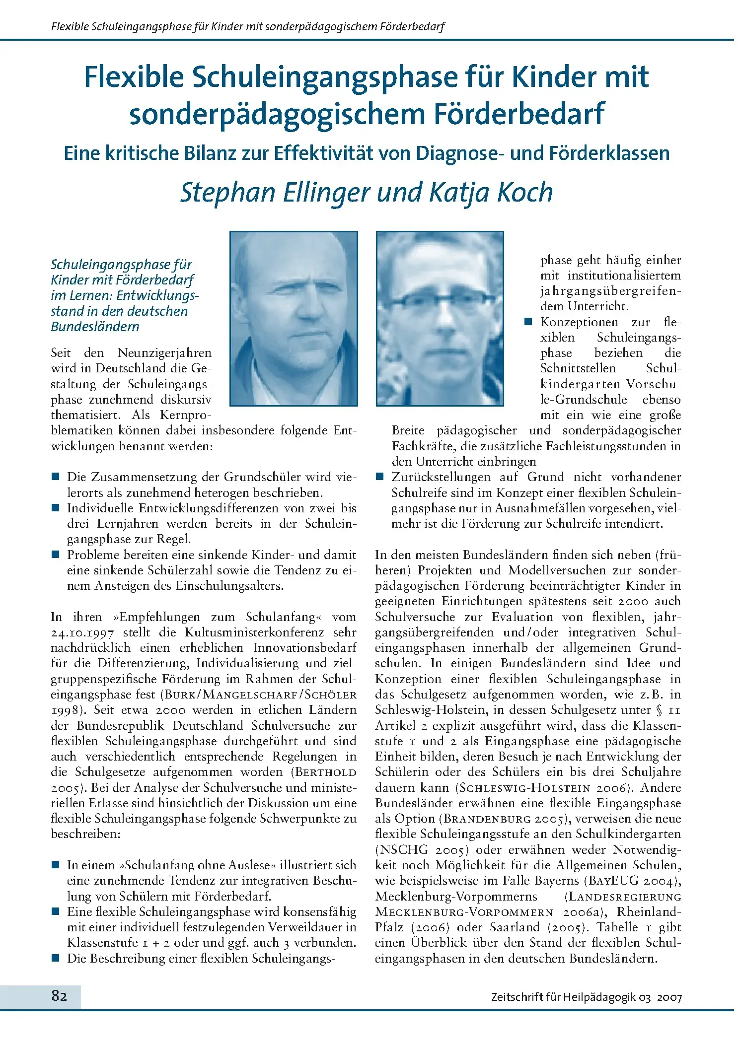 Zeitschrift für Heilpädagogik Artikel