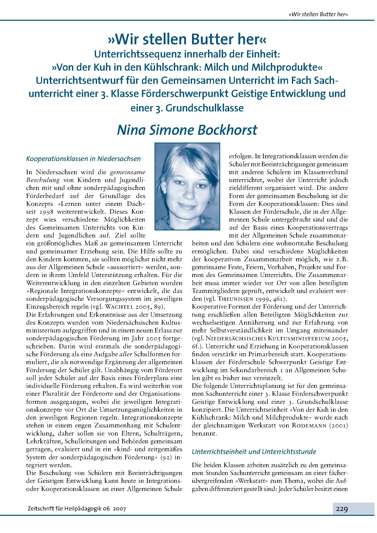 Zeitschrift für Heilpädagogik Artikel
