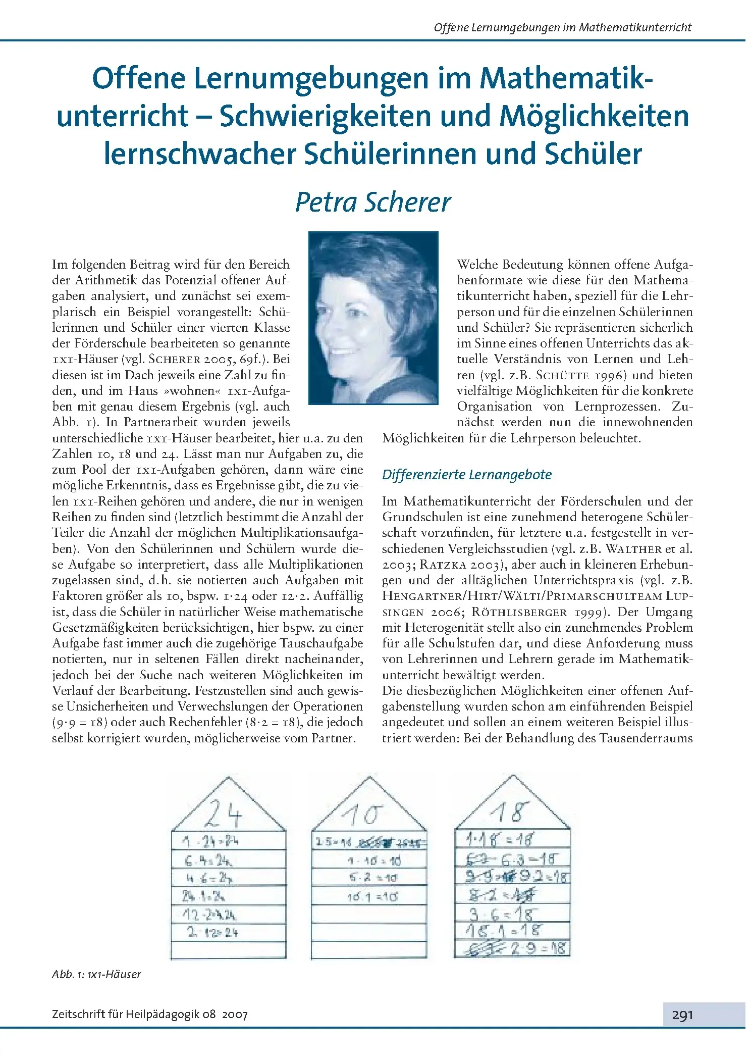 Zeitschrift für Heilpädagogik Artikel