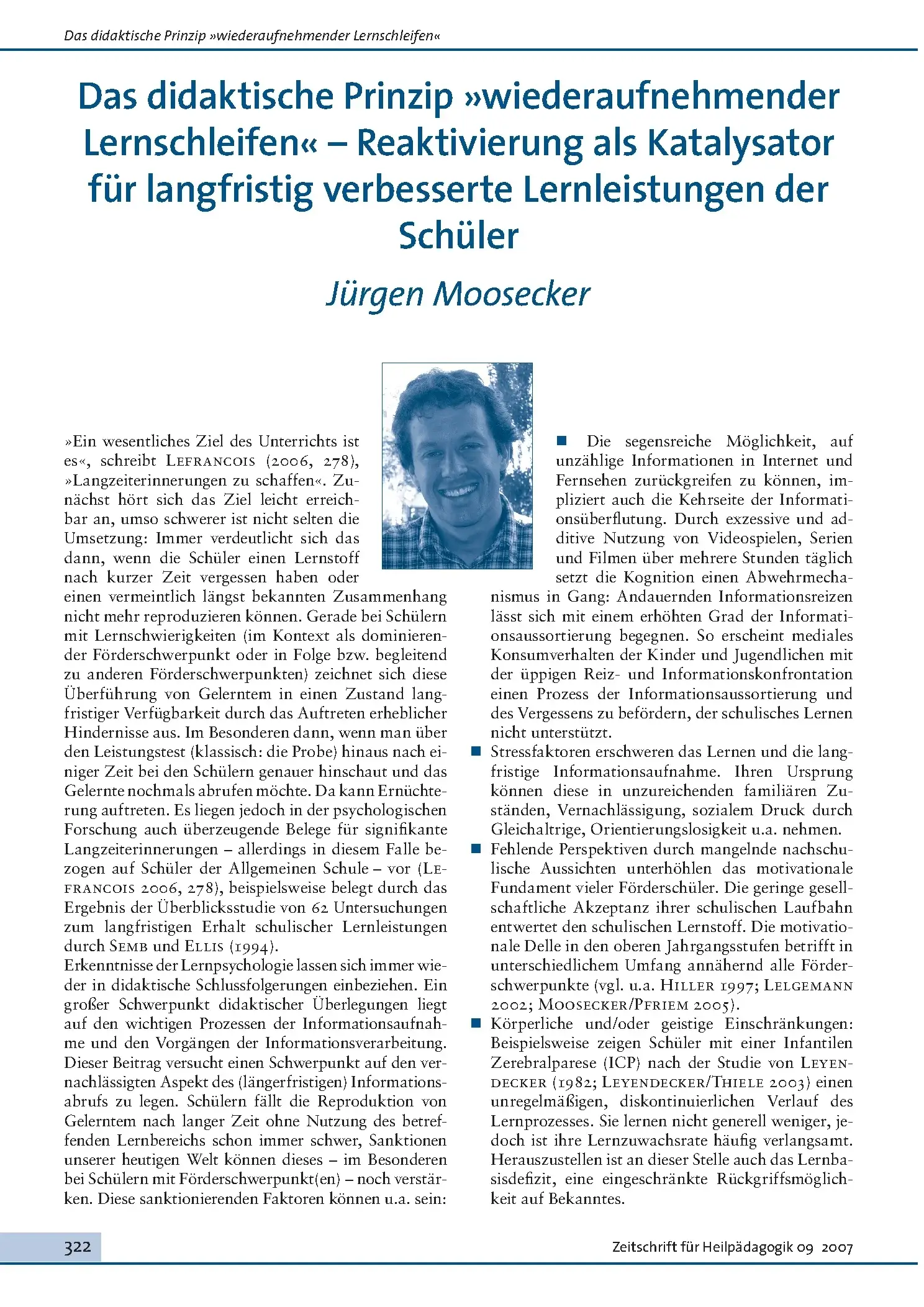 Zeitschrift für Heilpädagogik Artikel