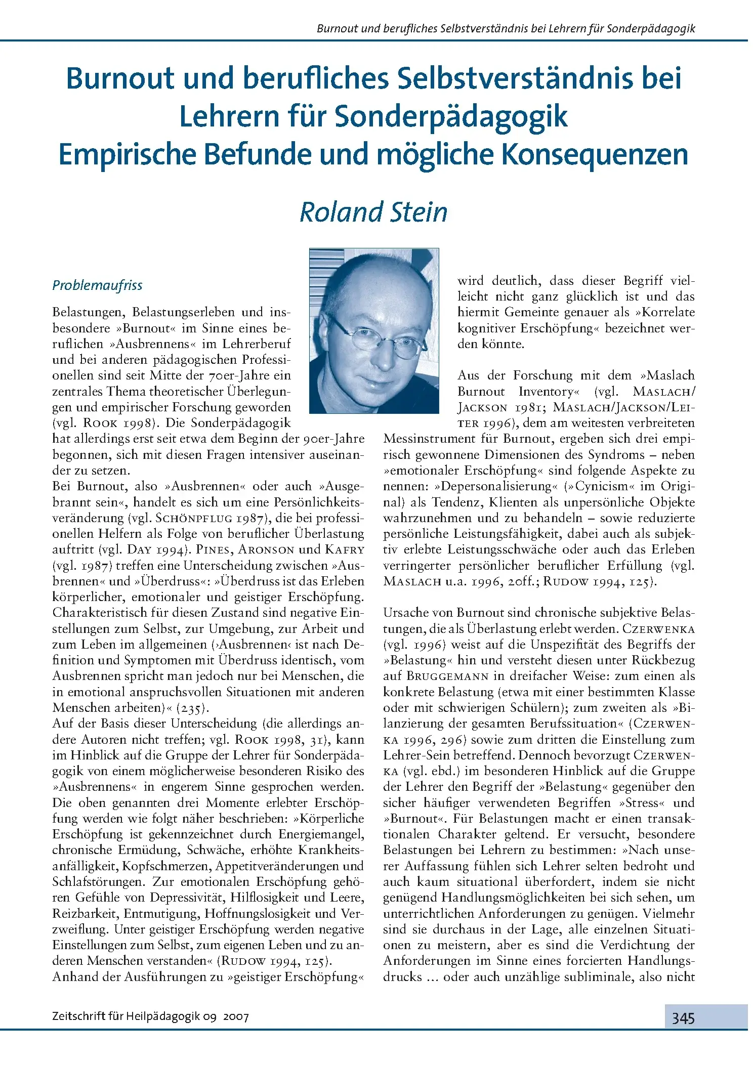 Zeitschrift für Heilpädagogik Artikel