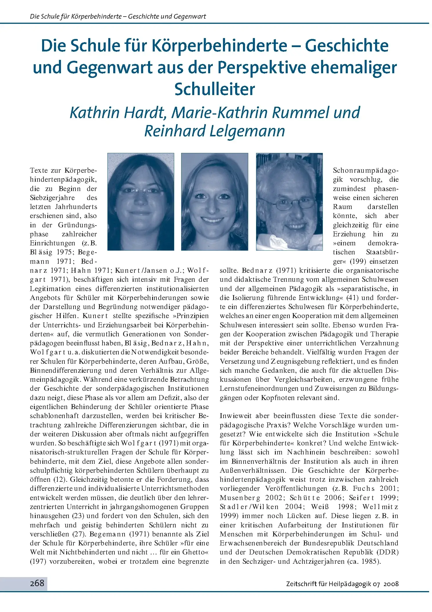 Zeitschrift für Heilpädagogik Artikel