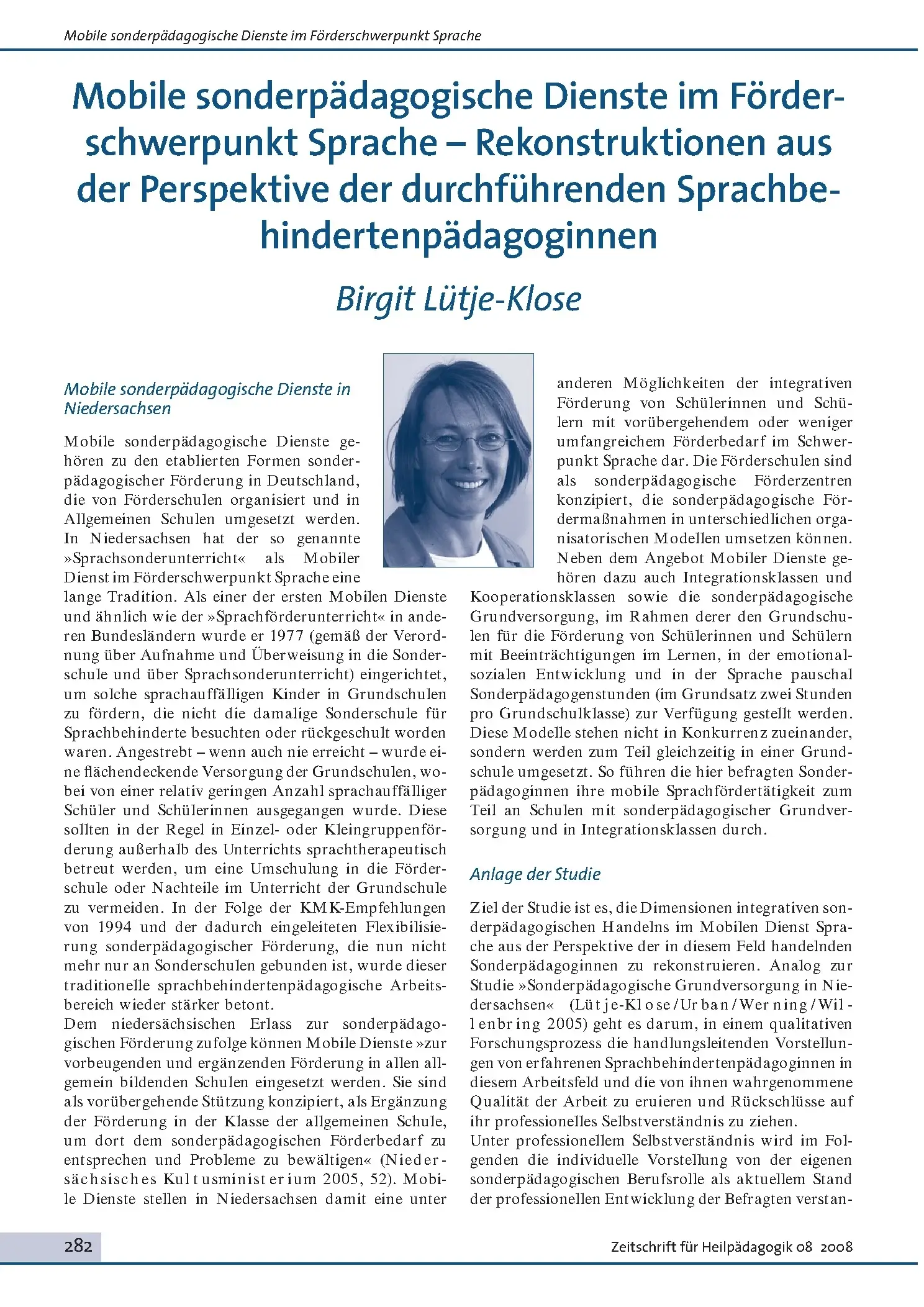 Zeitschrift für Heilpädagogik Artikel