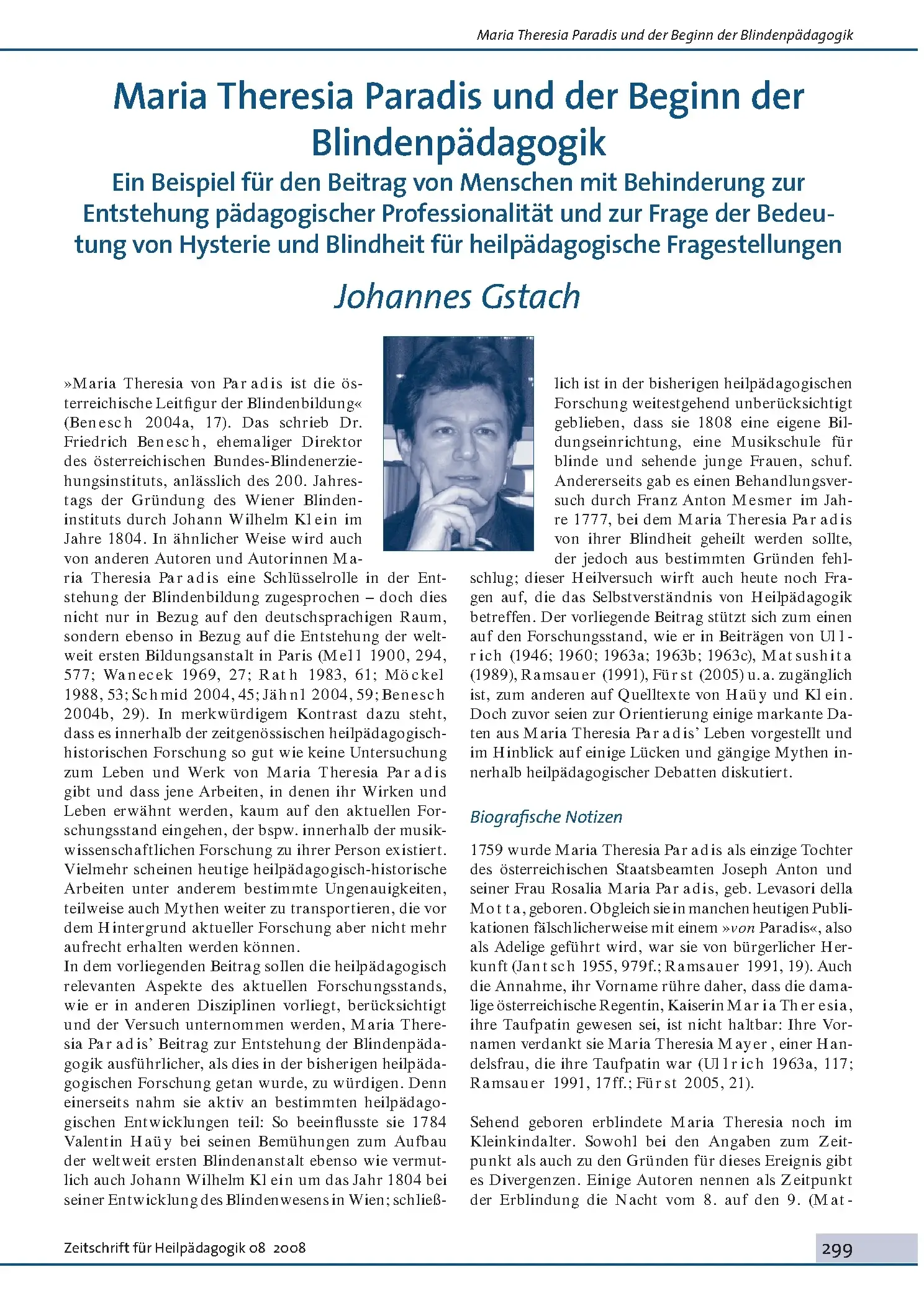 Zeitschrift für Heilpädagogik Artikel