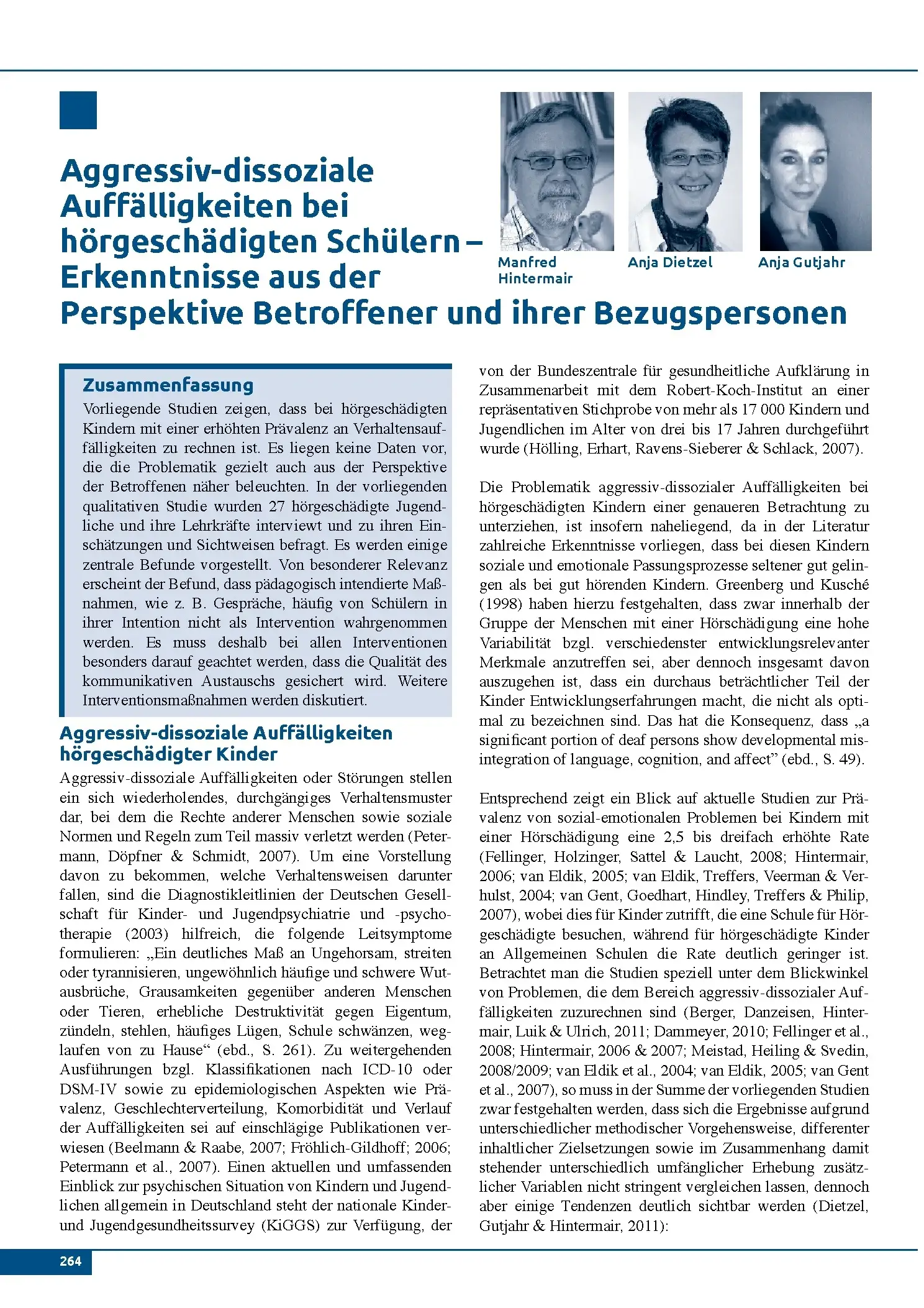 Zeitschrift für Heilpädagogik Artikel